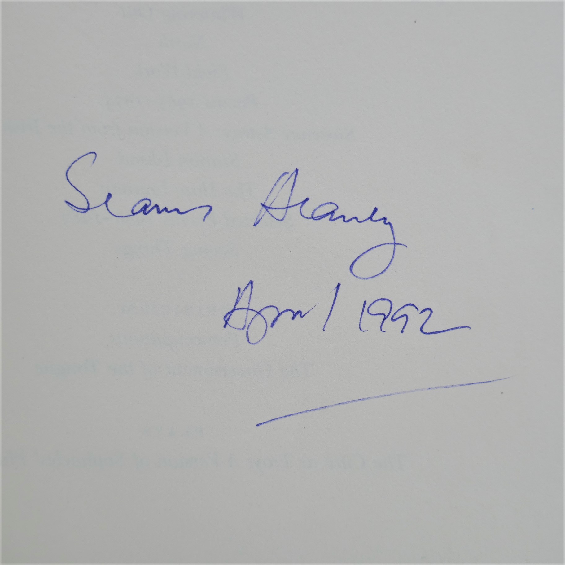 Selected Poems 1966-1987. Signed Copy - Image 2