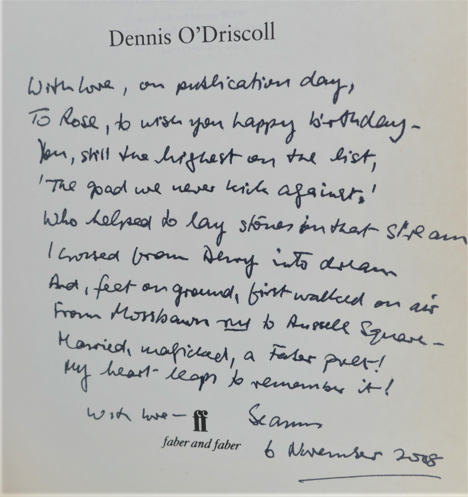 Stepping Stones. Inscribed to his Publisher (2008) - Image 3