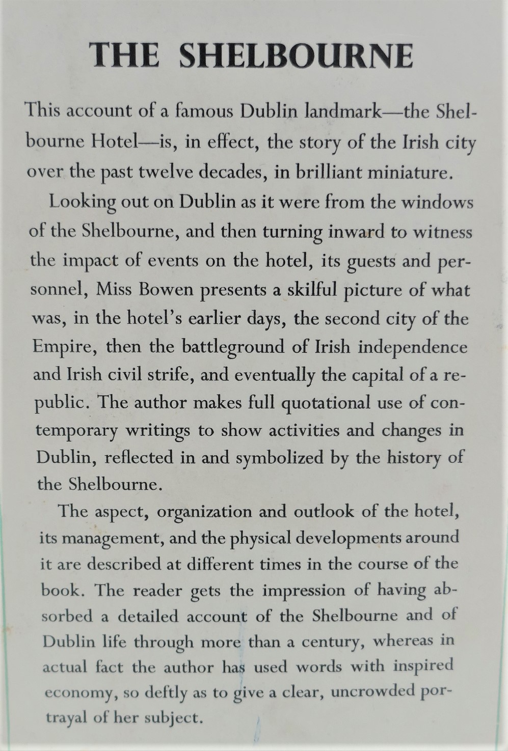 The Shelbourne. A Centre in Dublin Life (1955) - Image 3