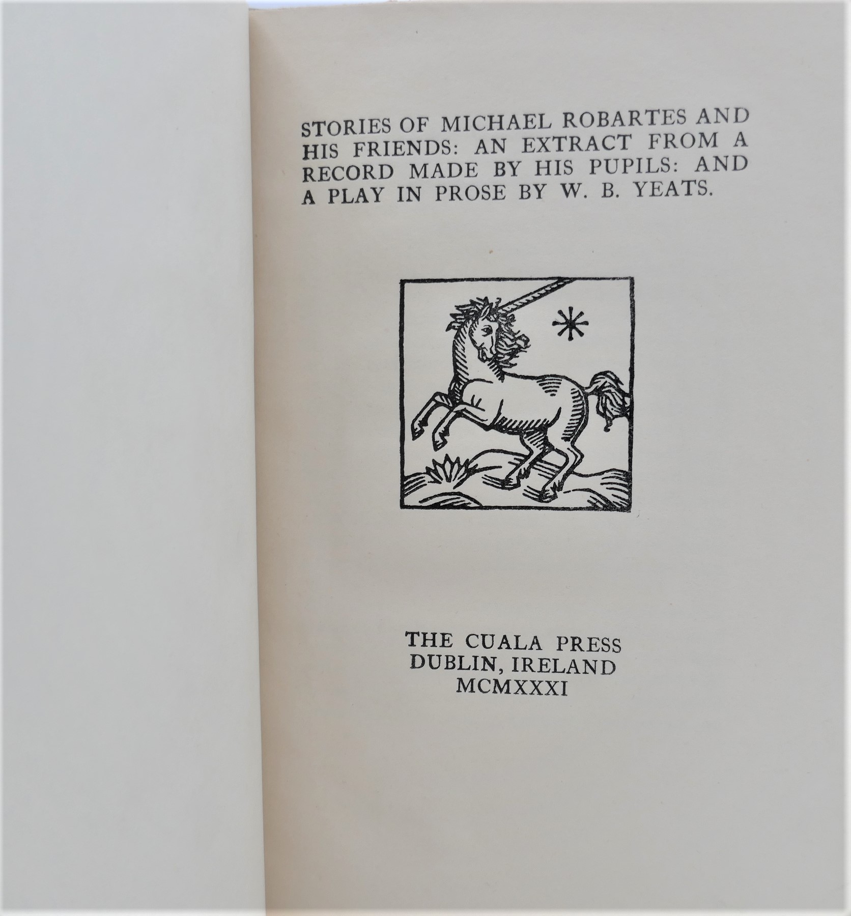Stories of Michael Robartes and his Friends. Cuala Press (1931) - Image 2