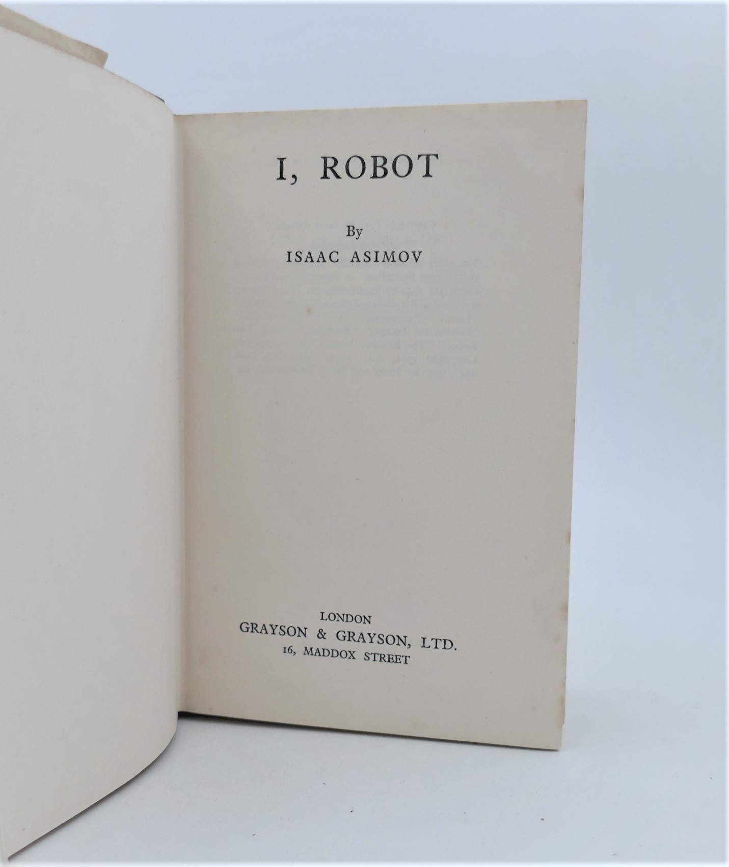 I, Robot. Stories of Science Fiction. First Edition (1952) - Image 4