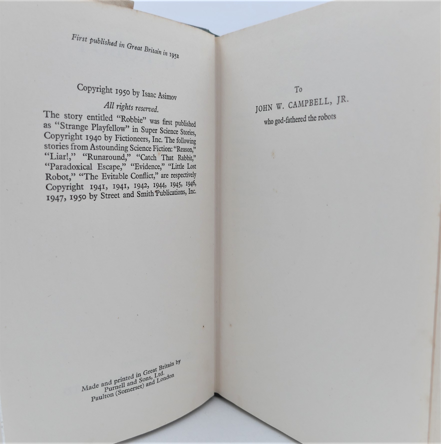 I, Robot. Stories of Science Fiction. First Edition (1952) - Image 5