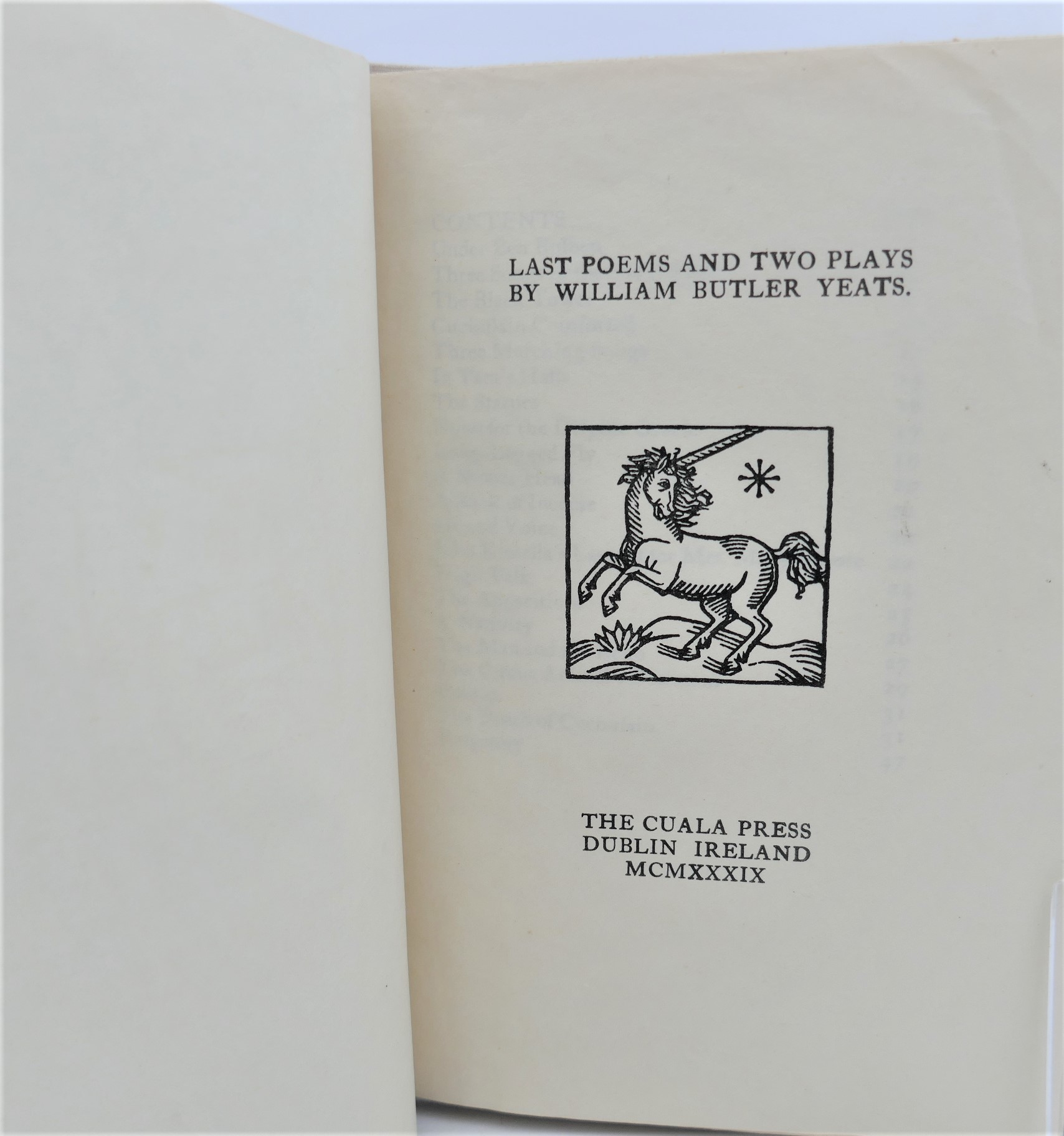 Last Poems and Two Plays. Cuala Press (1939) - Image 2