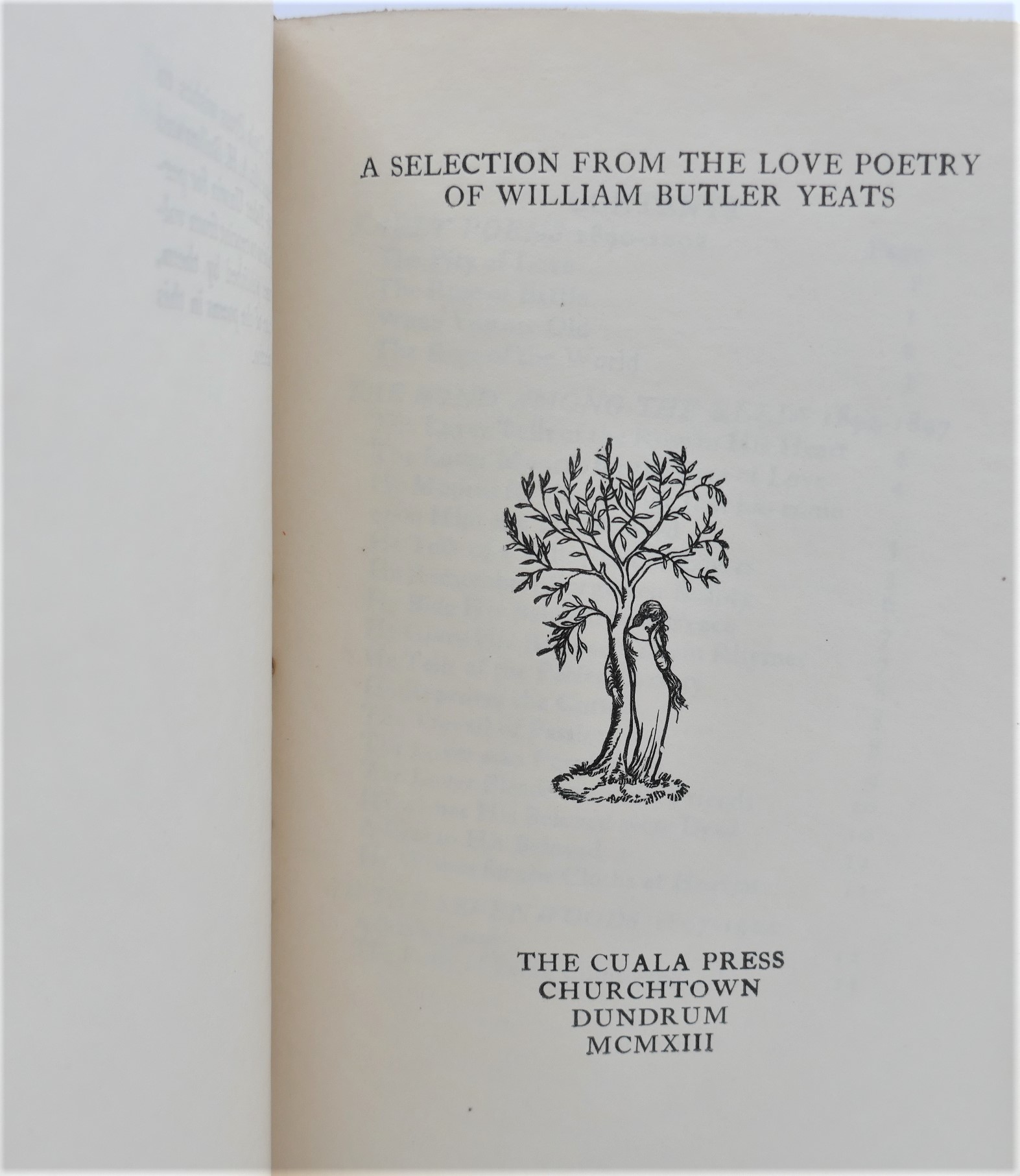 A Selection of the Love Poetry of William Butler Yeats. Cuala Press (1913) - Image 2