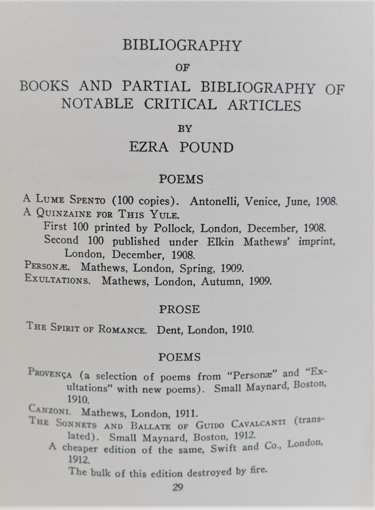 Ezra Pound. His Metric and Poetry (1917) - Image 4