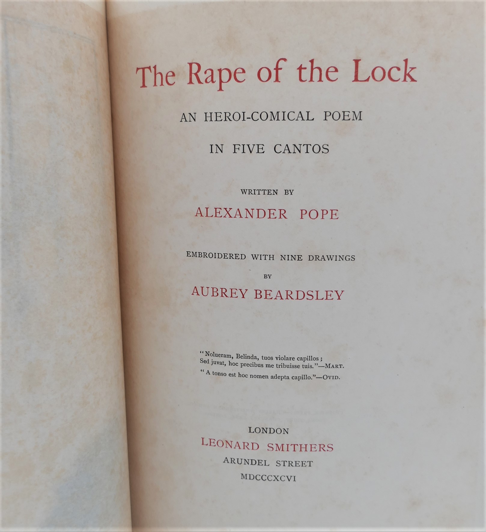 The Rape of the Lock. Inscribed by the Publisher (1896) - Image 4