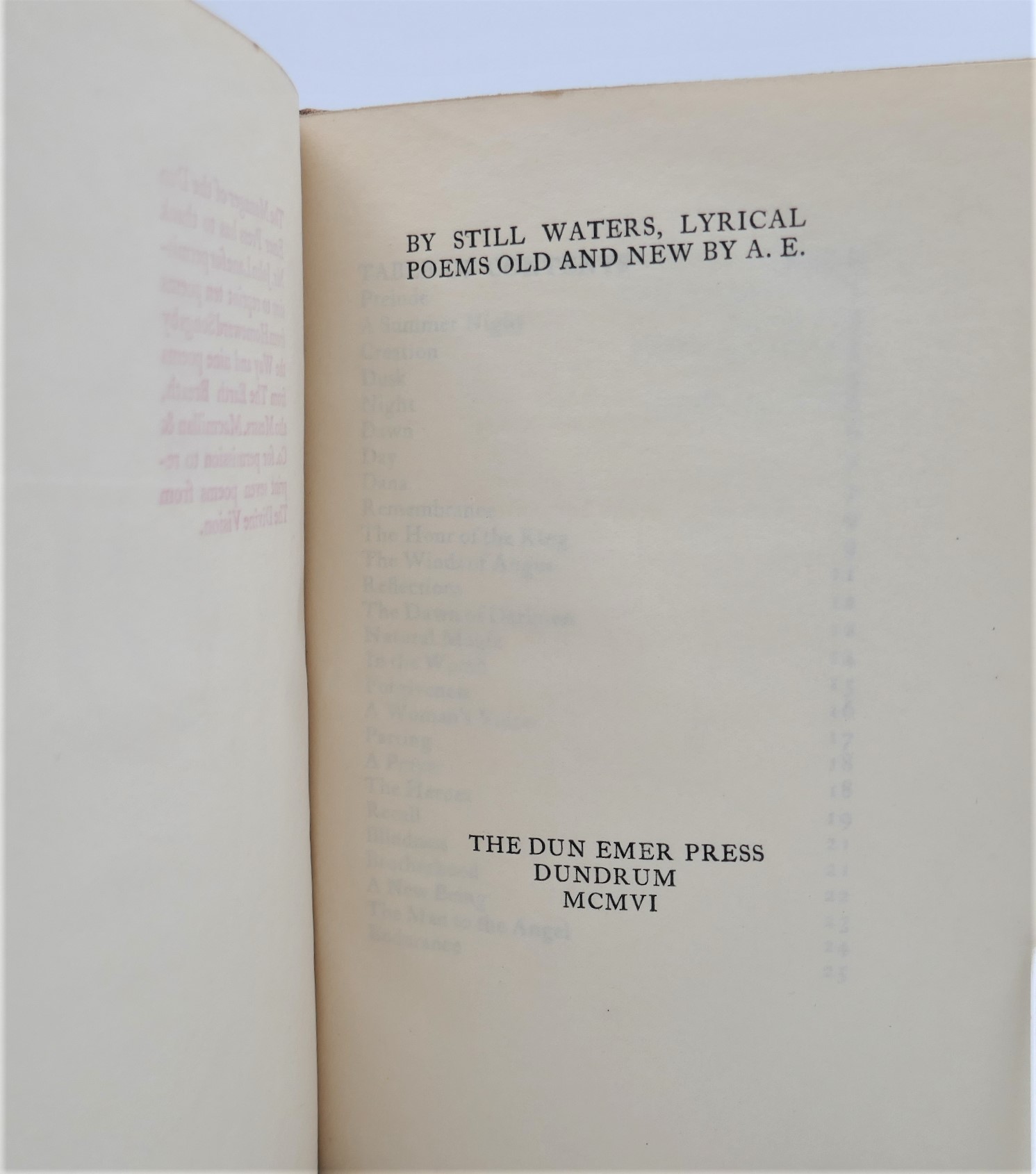 By Still Waters. Lyrical Poems Old and New. Dun Emer Press (1906) - Image 2