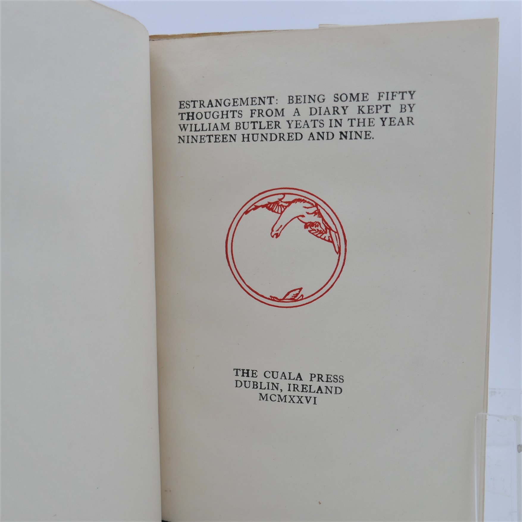 Estrangement: Thoughts From A Diary. Cuala Press (1926) - Image 2