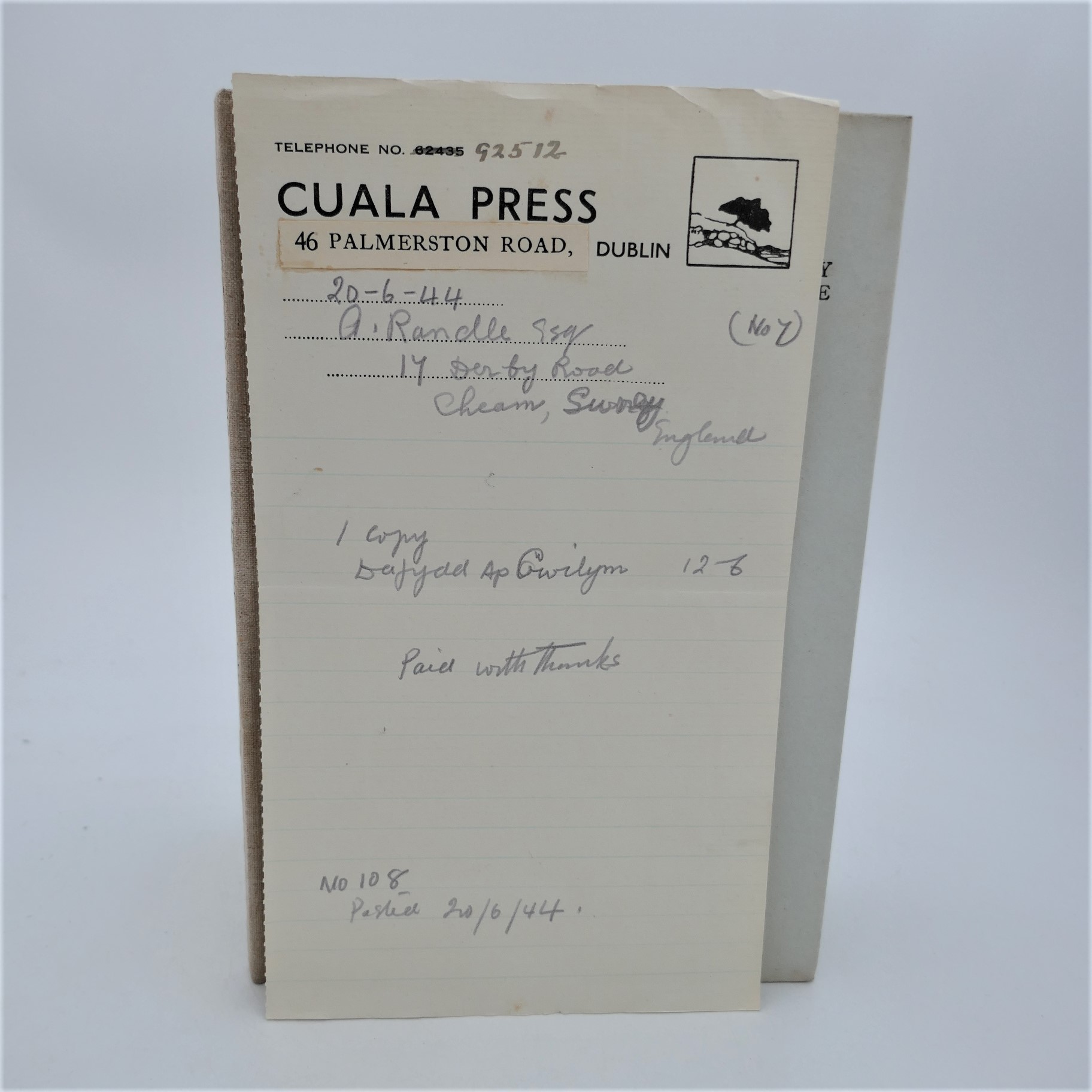 Dafydd ap Gwilym - Selected Poems. Cuala Press (1944) - Image 2