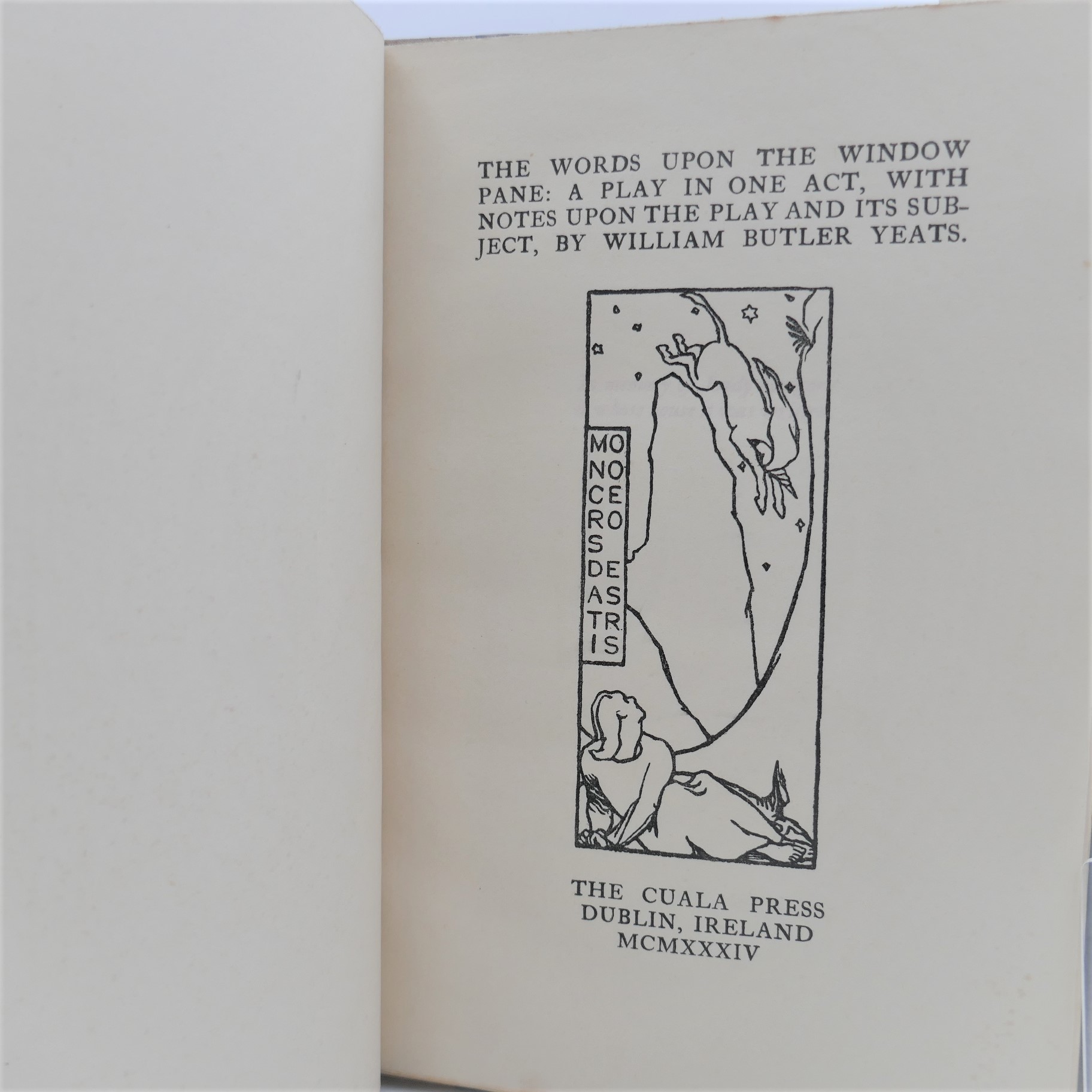 The Words Upon the Window Pane. Cuala Press (1934) - Image 2