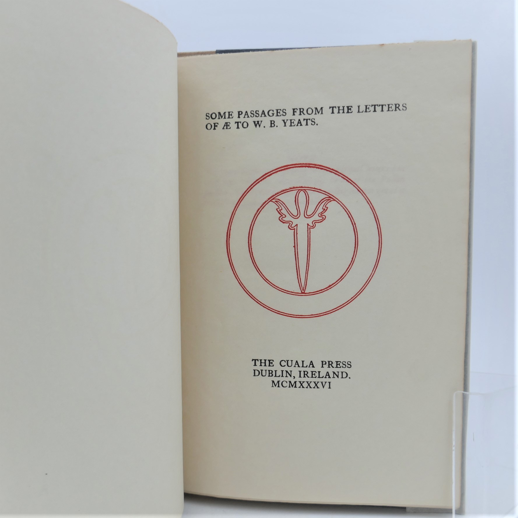 Letters of A.E. to W.B. Yeats. Ex Libris John Quinn. Cuala Press (1936) - Image 3