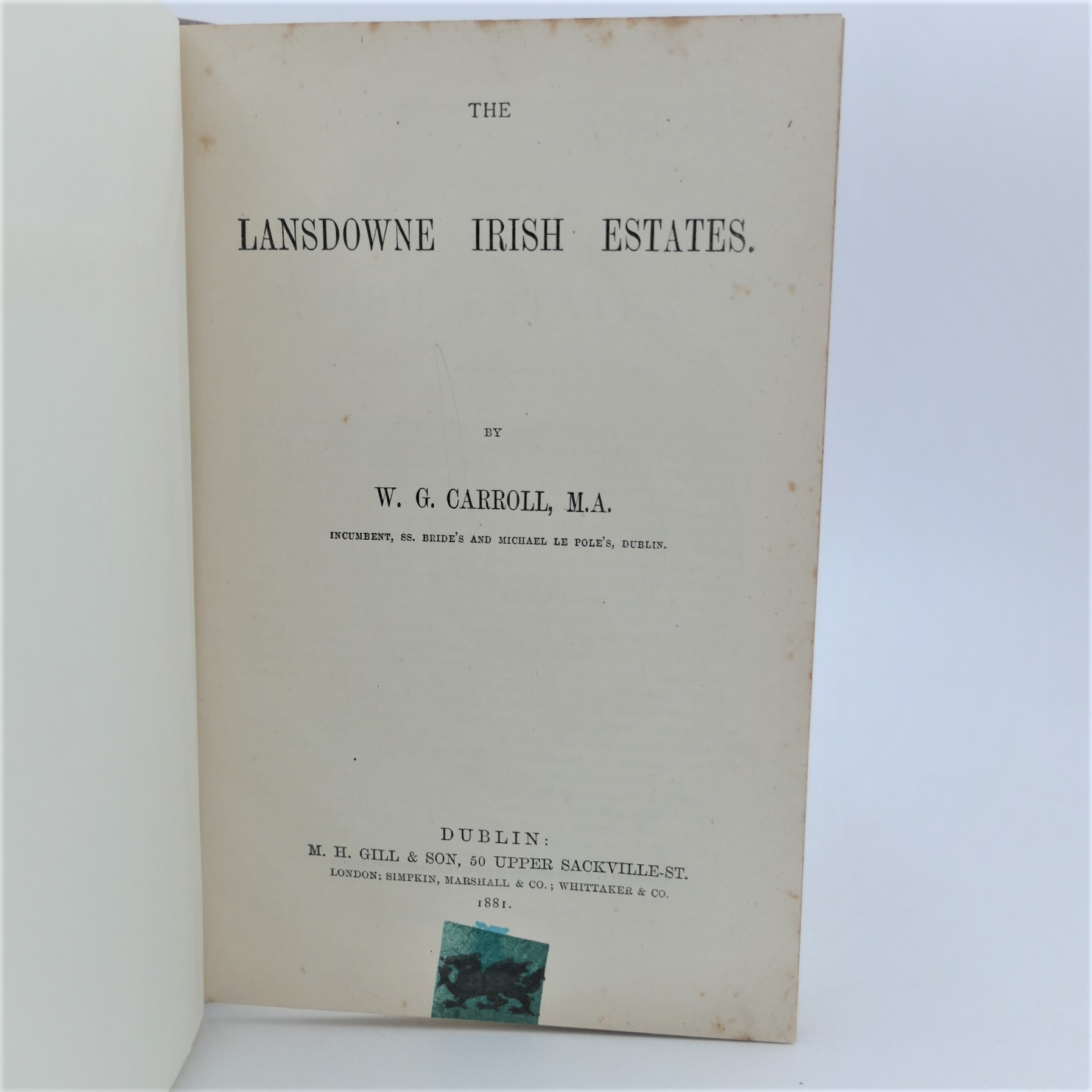 The Lansdowne Irish Estates (1881)