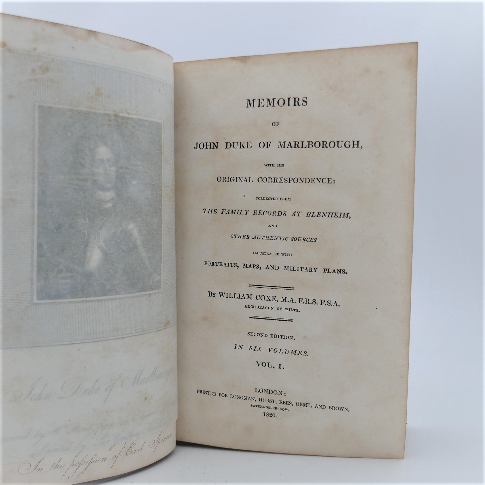 Memoirs of John Duke of Marlborough. Six Volumes (1826) - Image 4