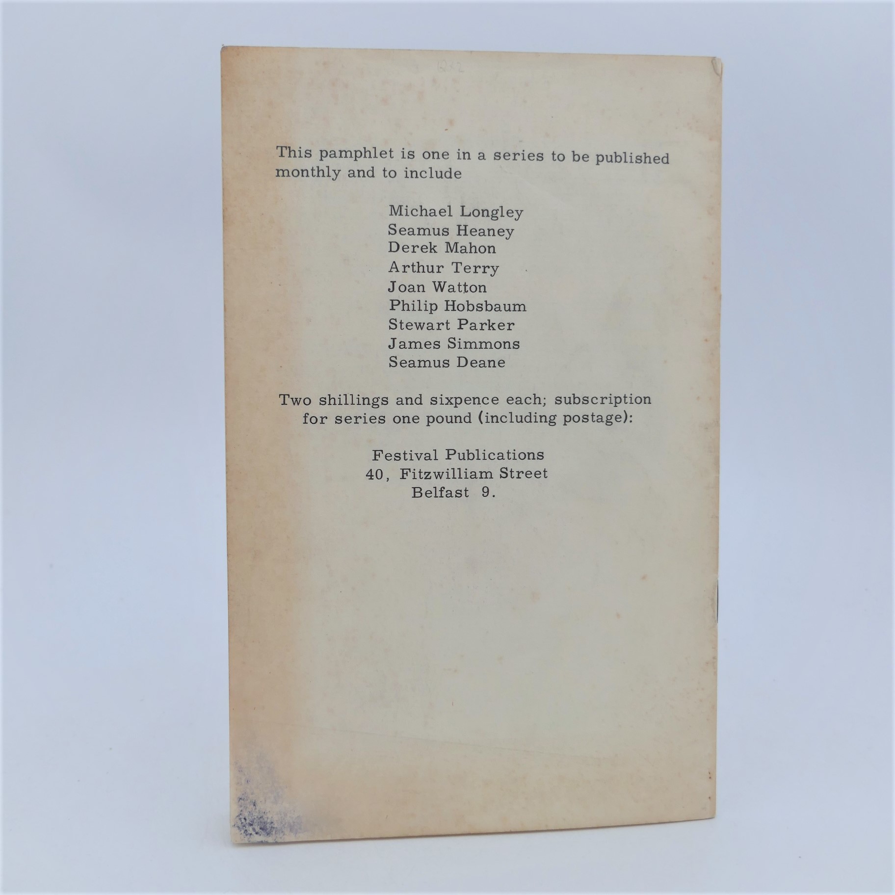 Eleven Poems. Belfast: Festival Publications (1965) - Image 2