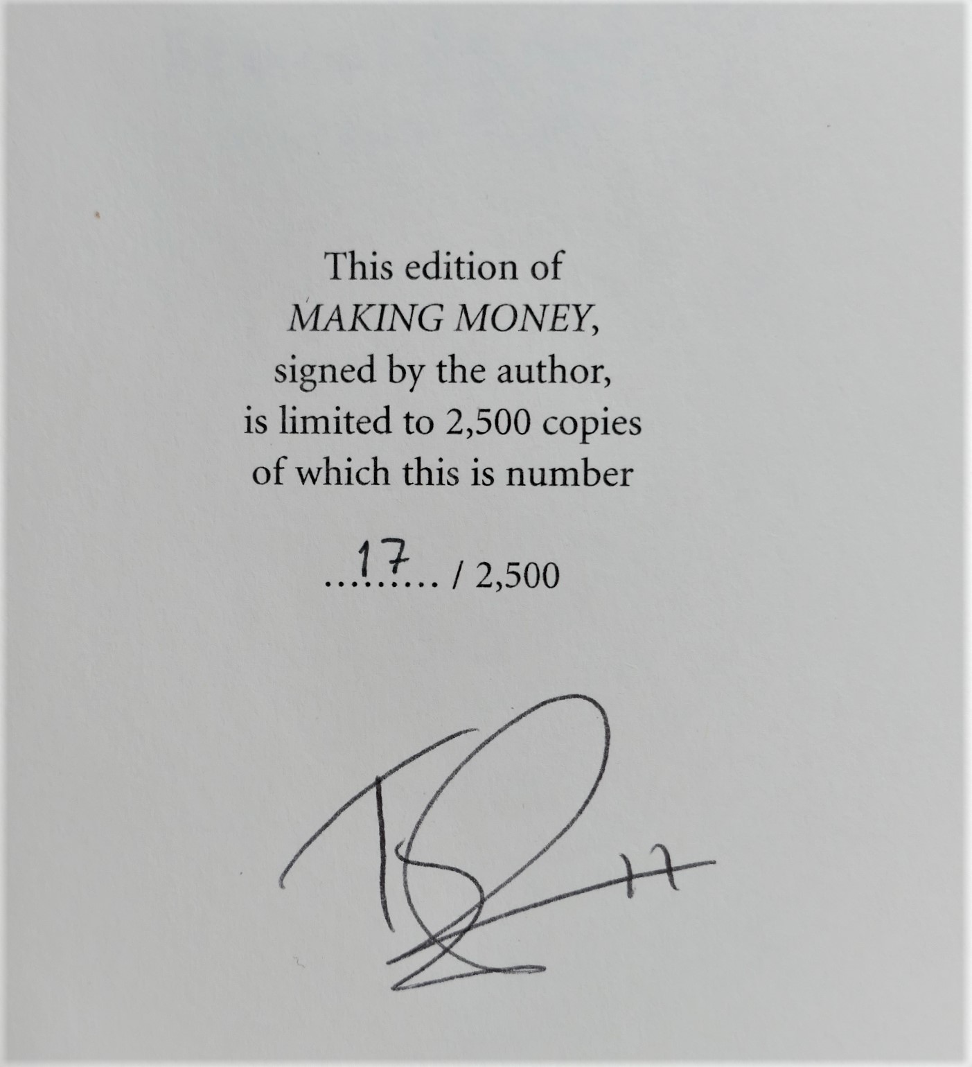 Making Money. Limited Signed Edition (2007) - Image 3
