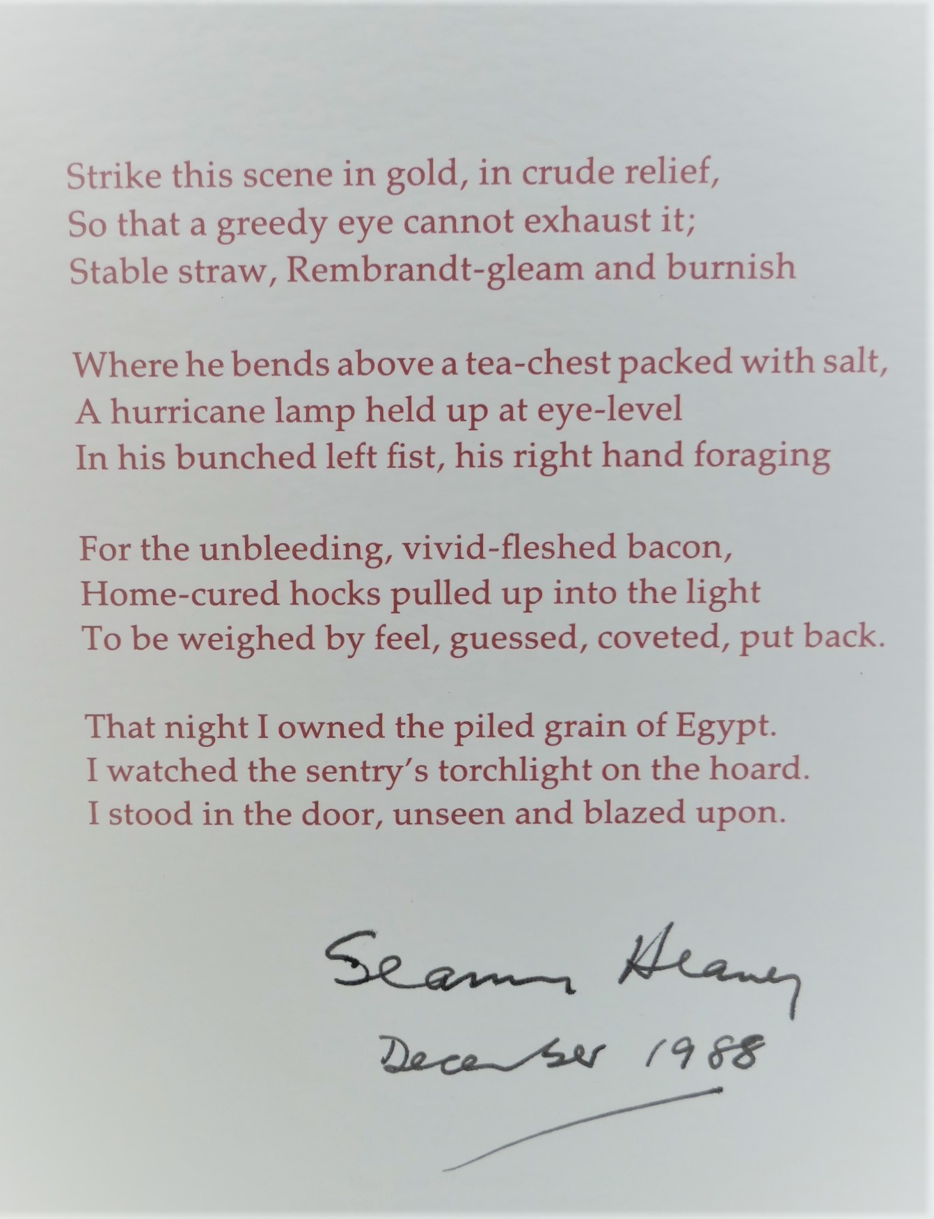 A Rich Hour. Christmas Card for 1988 - Image 2