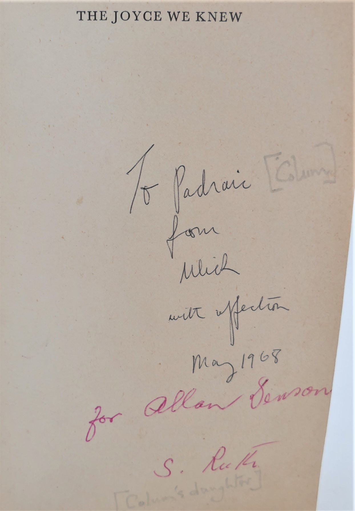 The Joyce We Knew. Inscribed Copy (1967) - Image 2