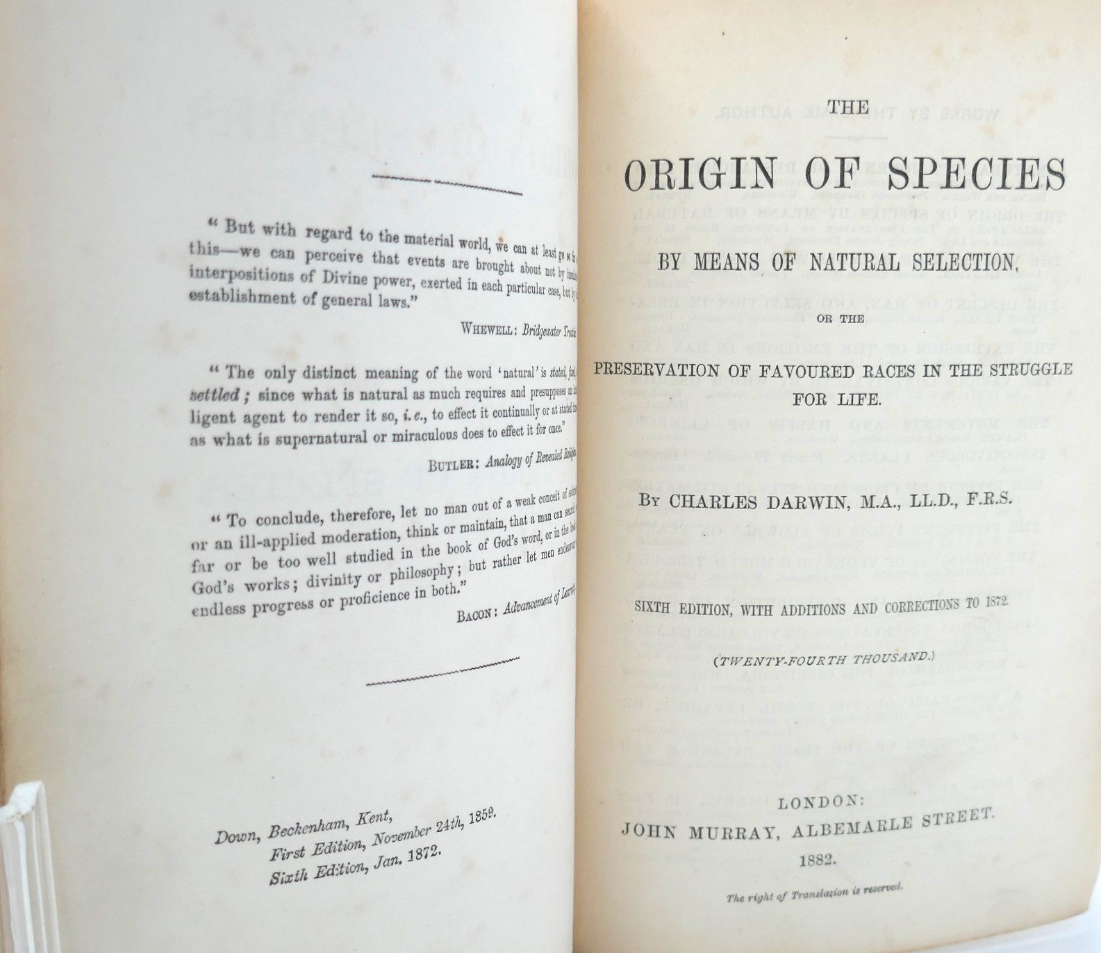 The Origin of Species by Means of Natural Selection (1882) - Image 2