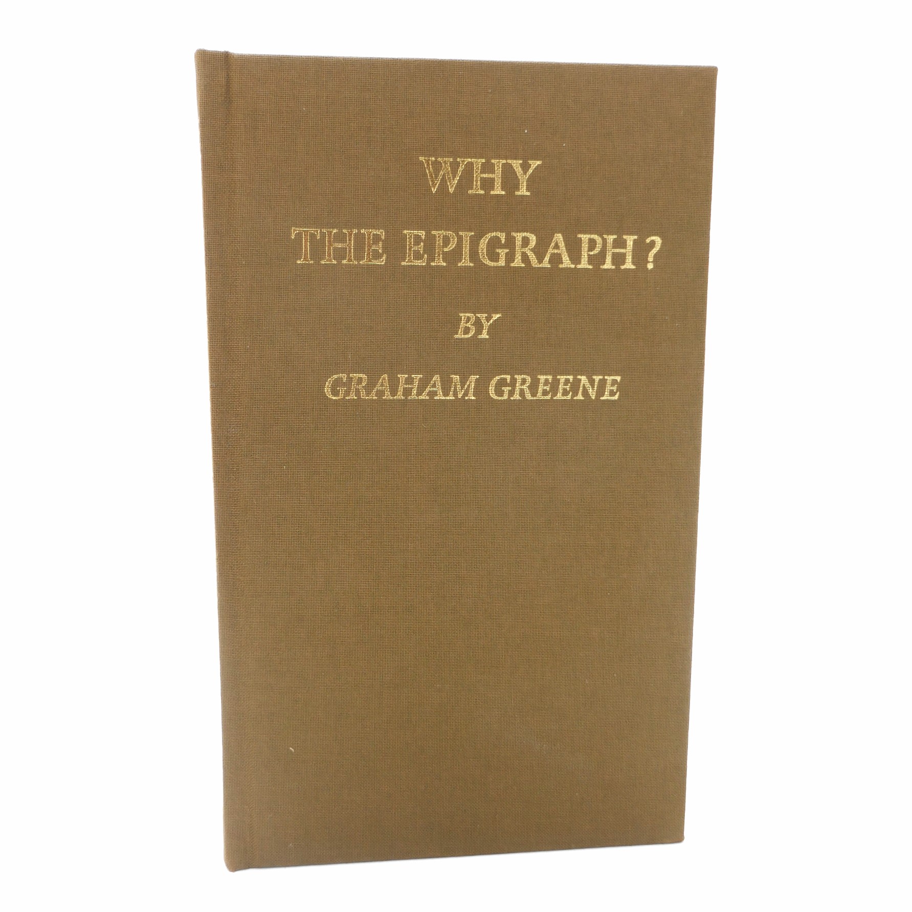 Why The Epigraph? Limited Signed Edition (1989)
