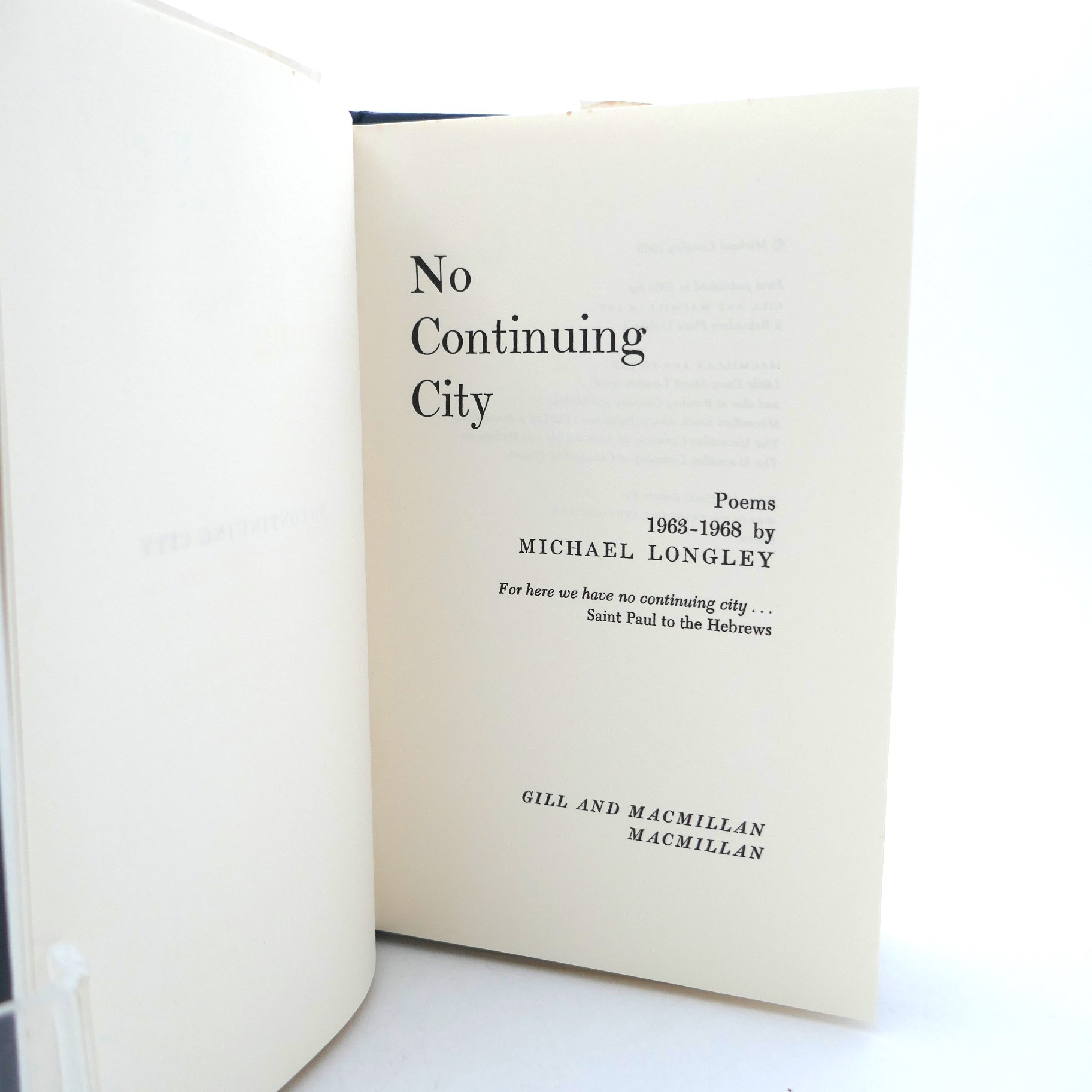 No Continuing City. Signed Copy (1969) - Image 4