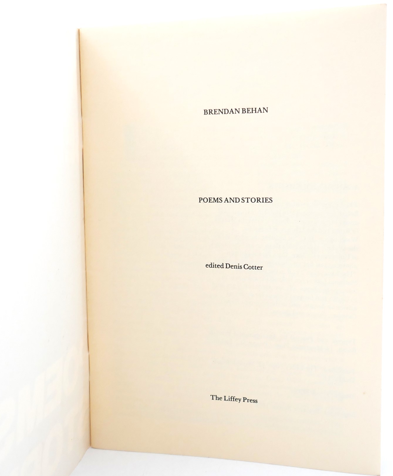 Poems and Stories. Edited by Denis Cotter (1978) - Image 2