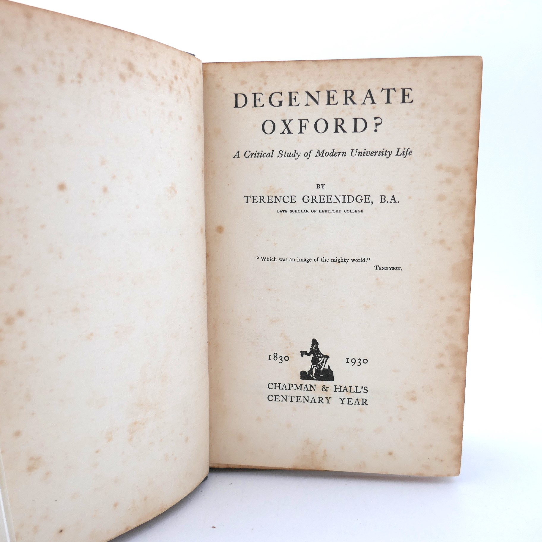 Degenerate Oxford? Dedication Copy (1930) - Image 2