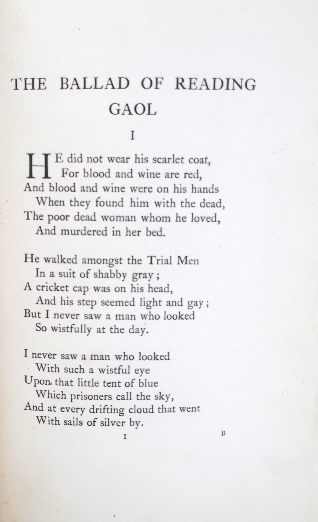 The Ballad of Reading Gaol. First Edition (1898) - Image 3