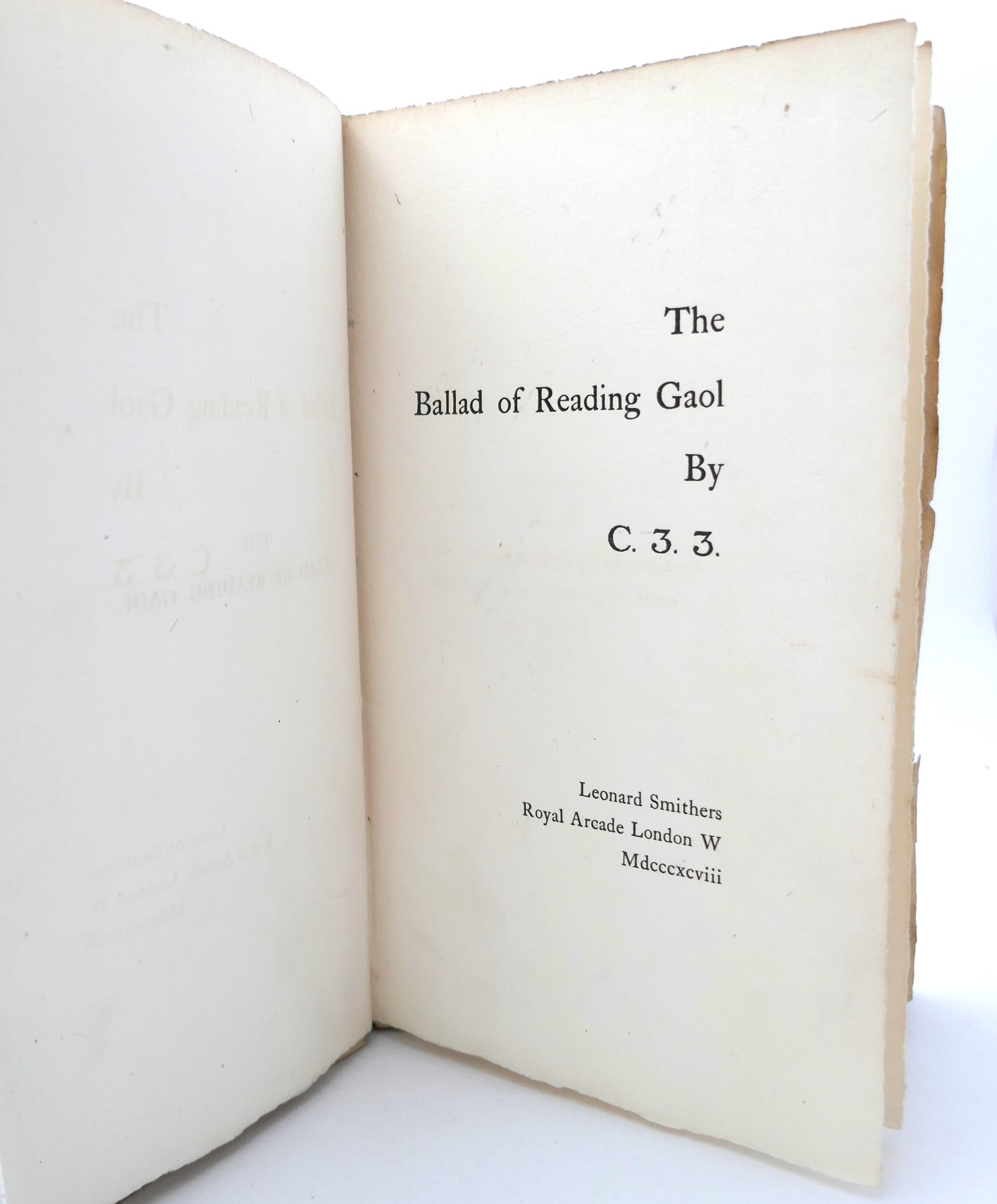 The Ballad of Reading Gaol. Association Copy (1898) - Image 4