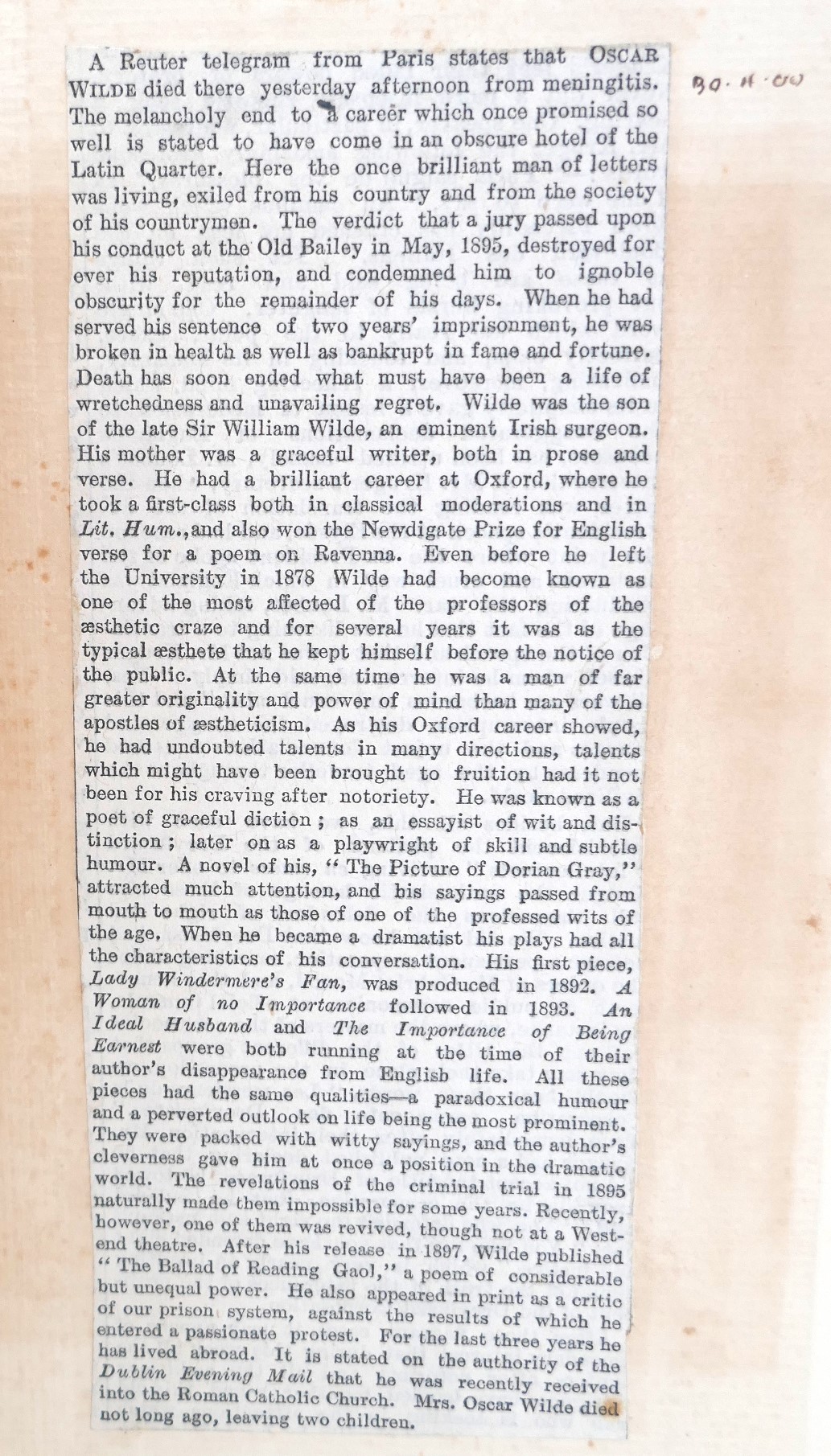 The Ballad of Reading Gaol. Association Copy (1898) - Image 10