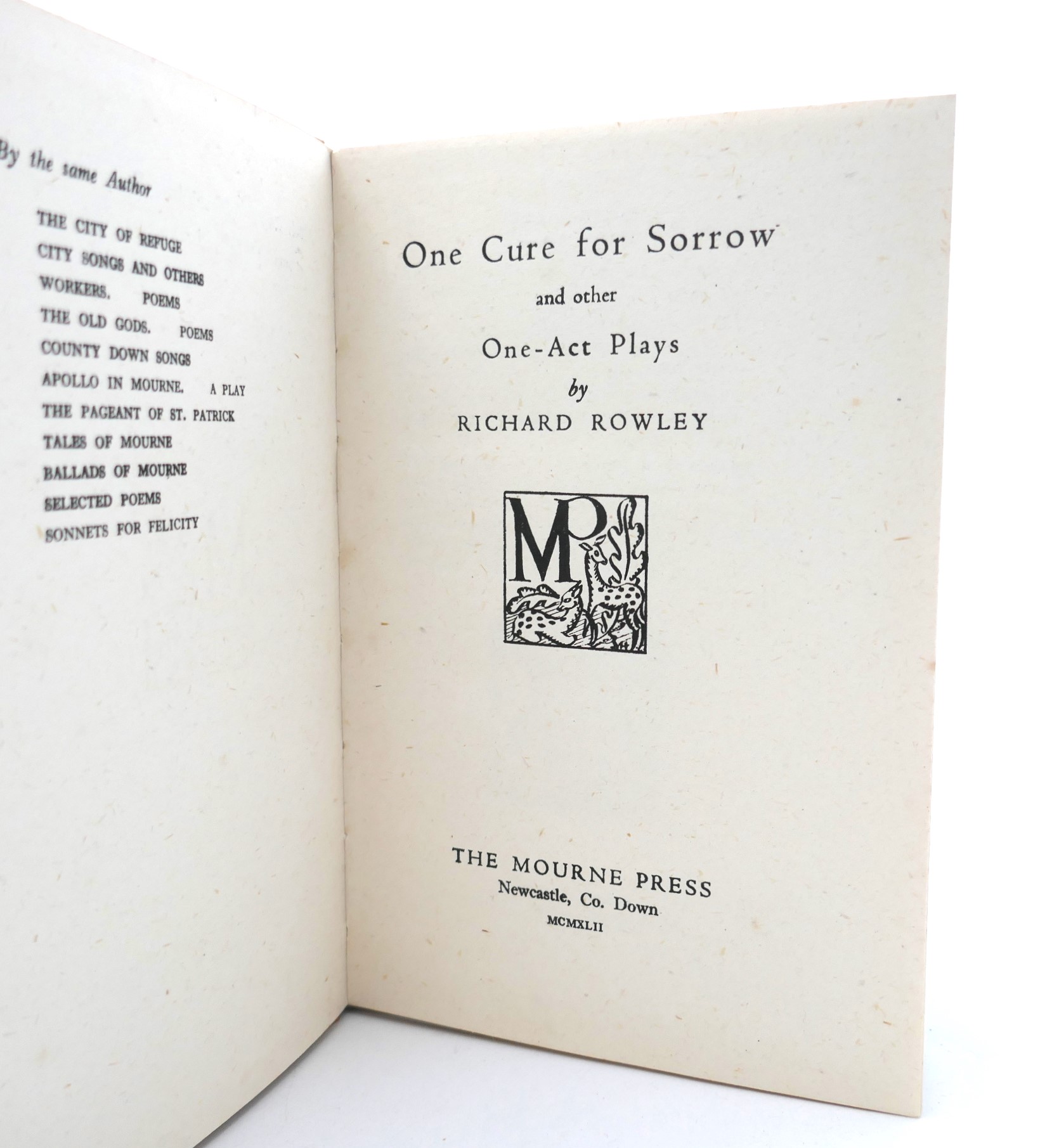 One Cure for Sorrow and other One-Act Plays (1942) - Image 2