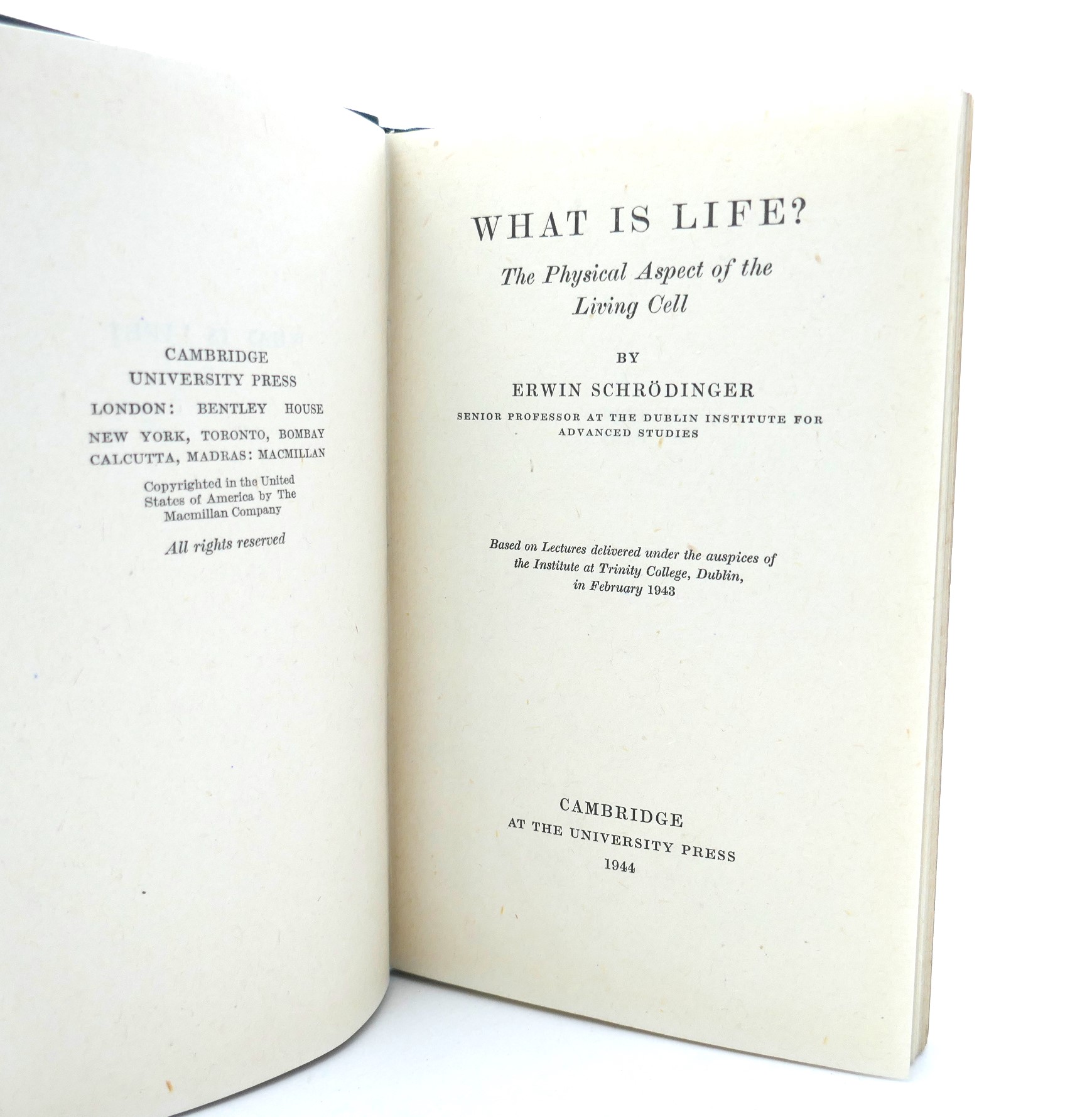 What is Life? Lectures Delivered At Trinity College, Dublin (1944) - Image 2