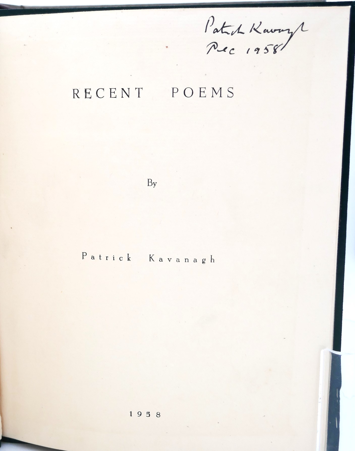 Recent Poems. One of 25 Copies Printed (1958) - Image 4