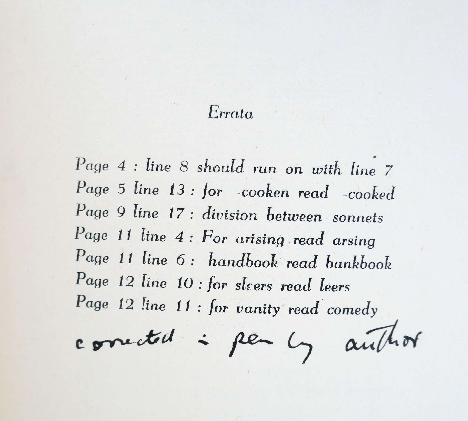 Recent Poems. One of 25 Copies Printed (1958) - Image 6