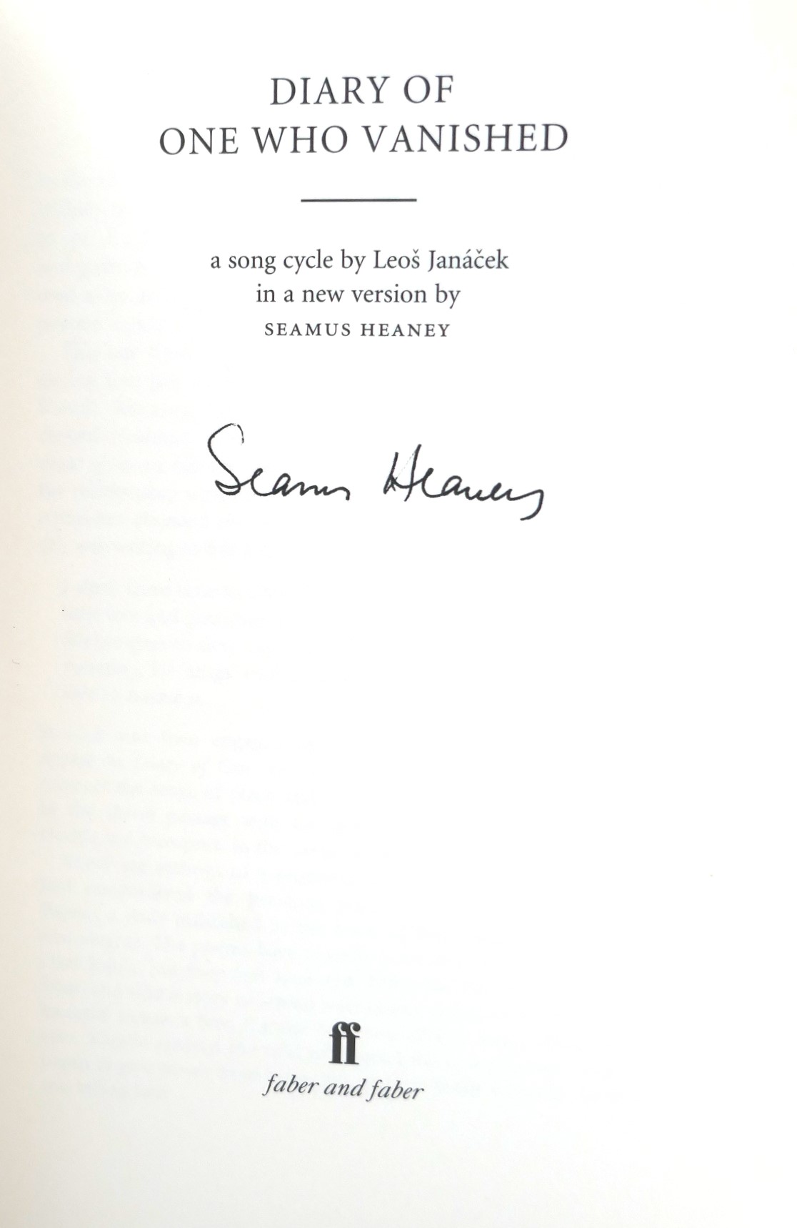 Diary Of One Who Vanished. Signed Copy (1999) - Image 2