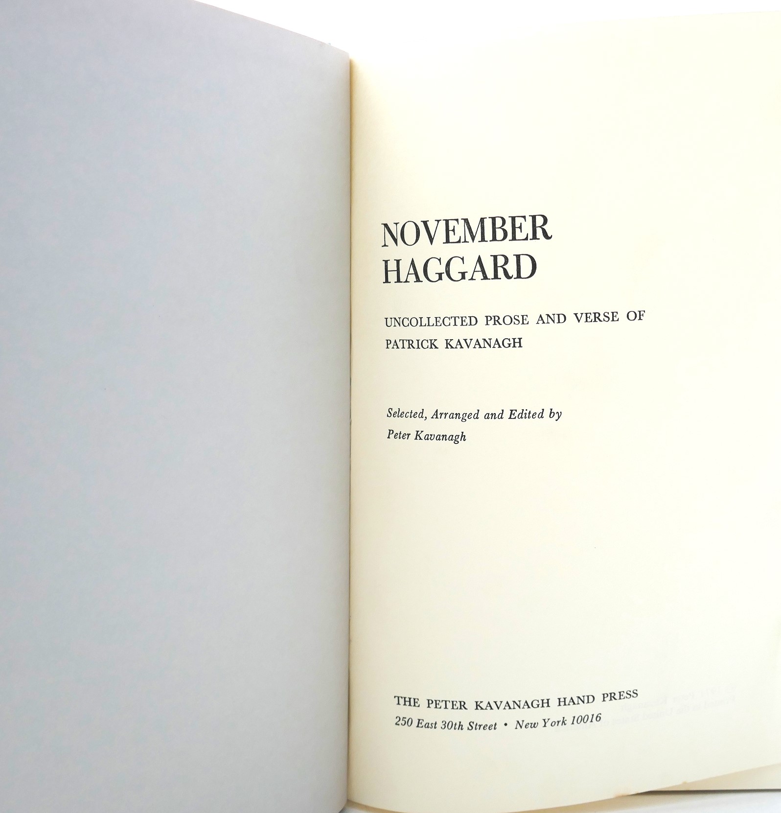 November Haggard. Uncollected Prose & Verse (1971) - Image 2