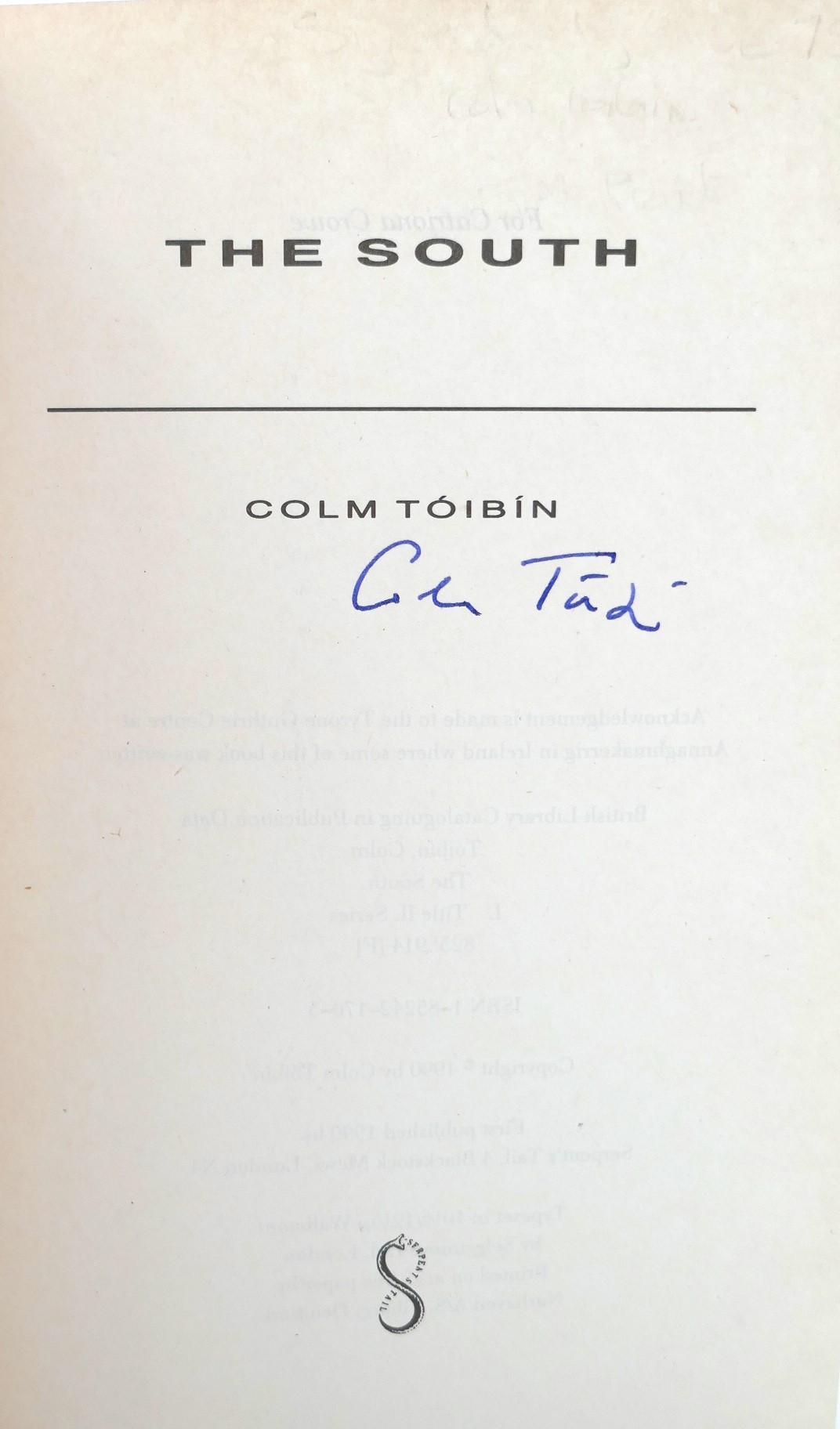 The South. Signed Copy (1990) - Image 2