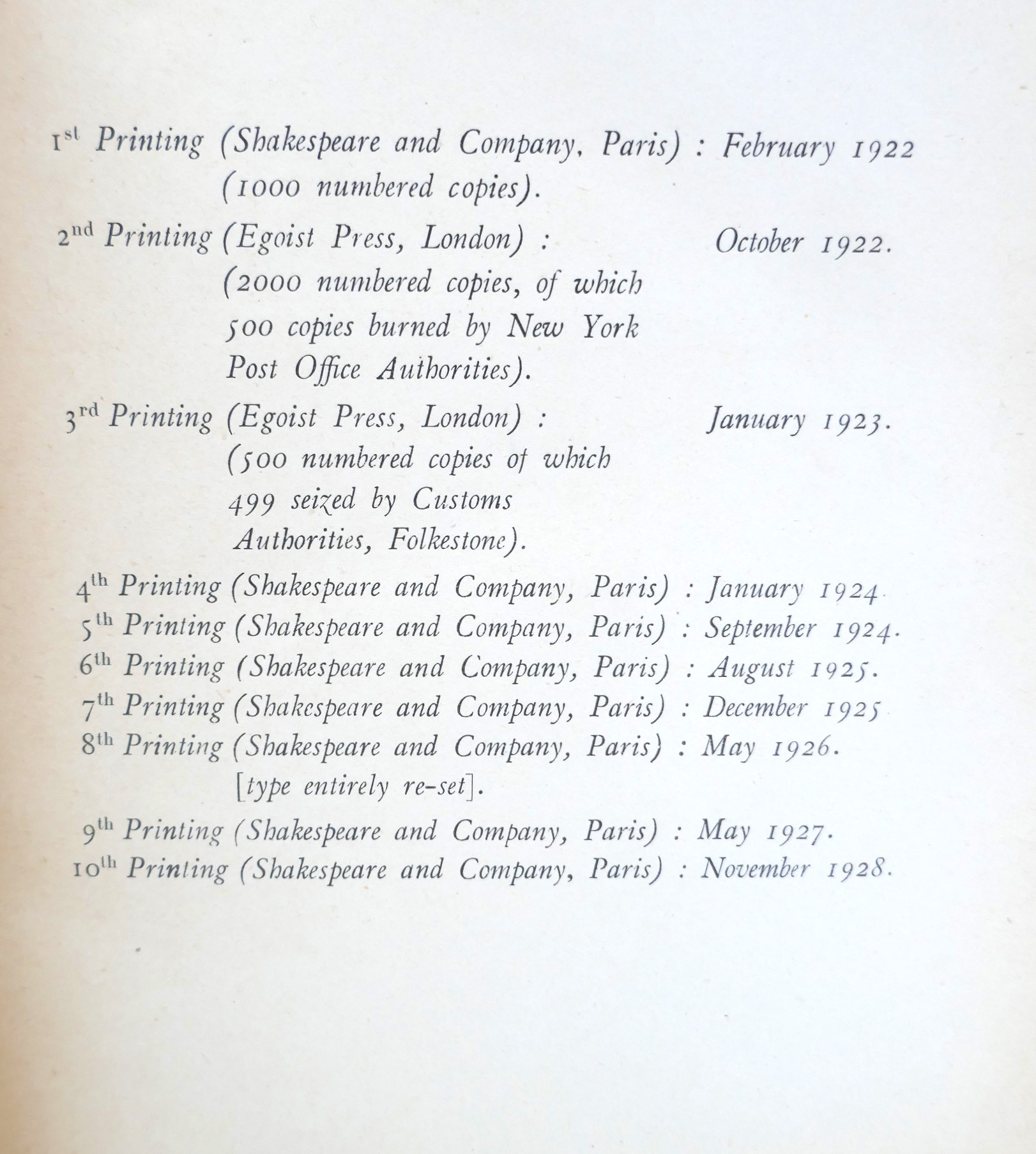 Ulysses. Presentation Copy From Sylvia Beach (1928) - Image 5