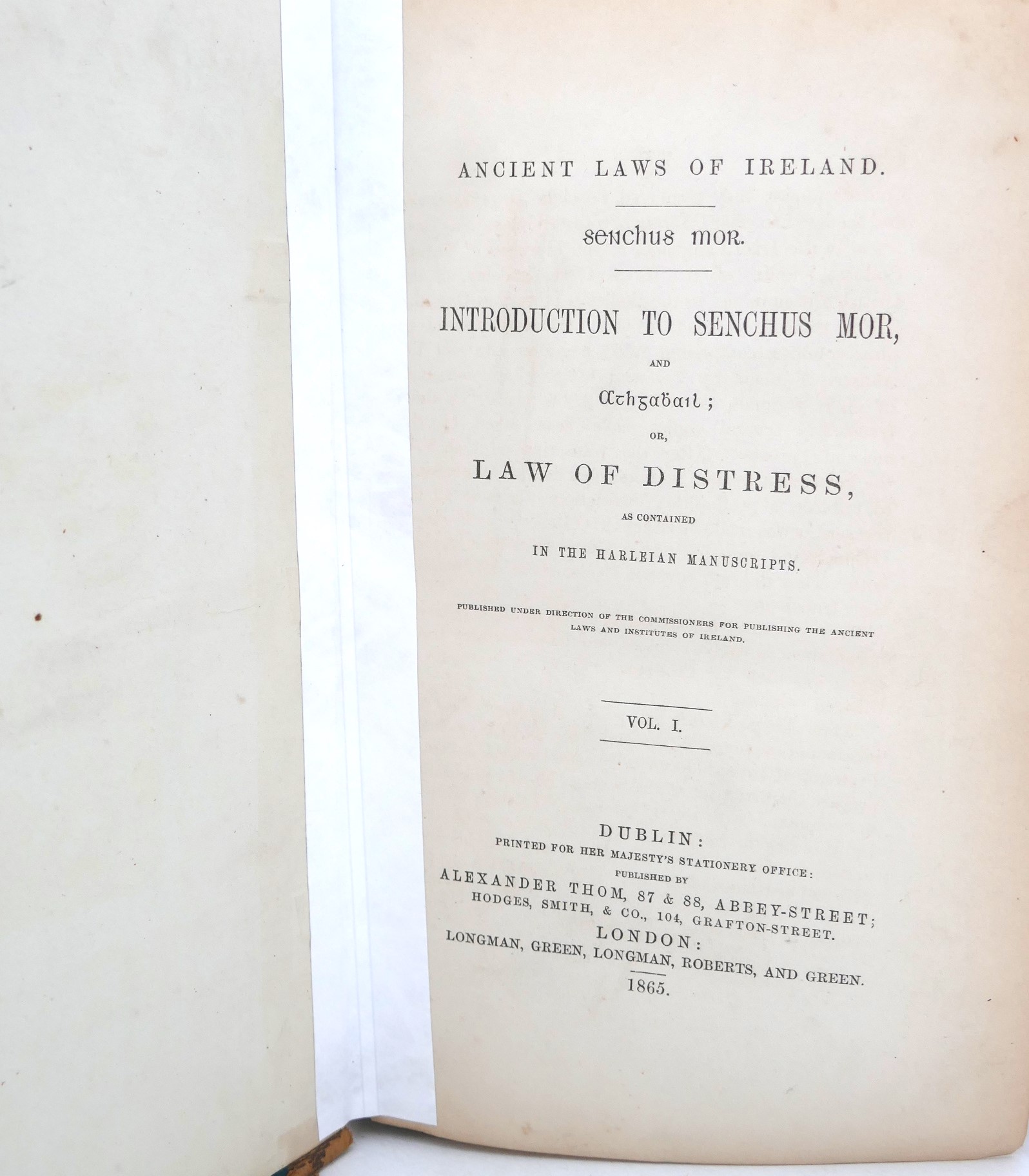 Ancient Laws of Ireland (Senchus Mor). Six Volumes (1865-1901) - Image 2