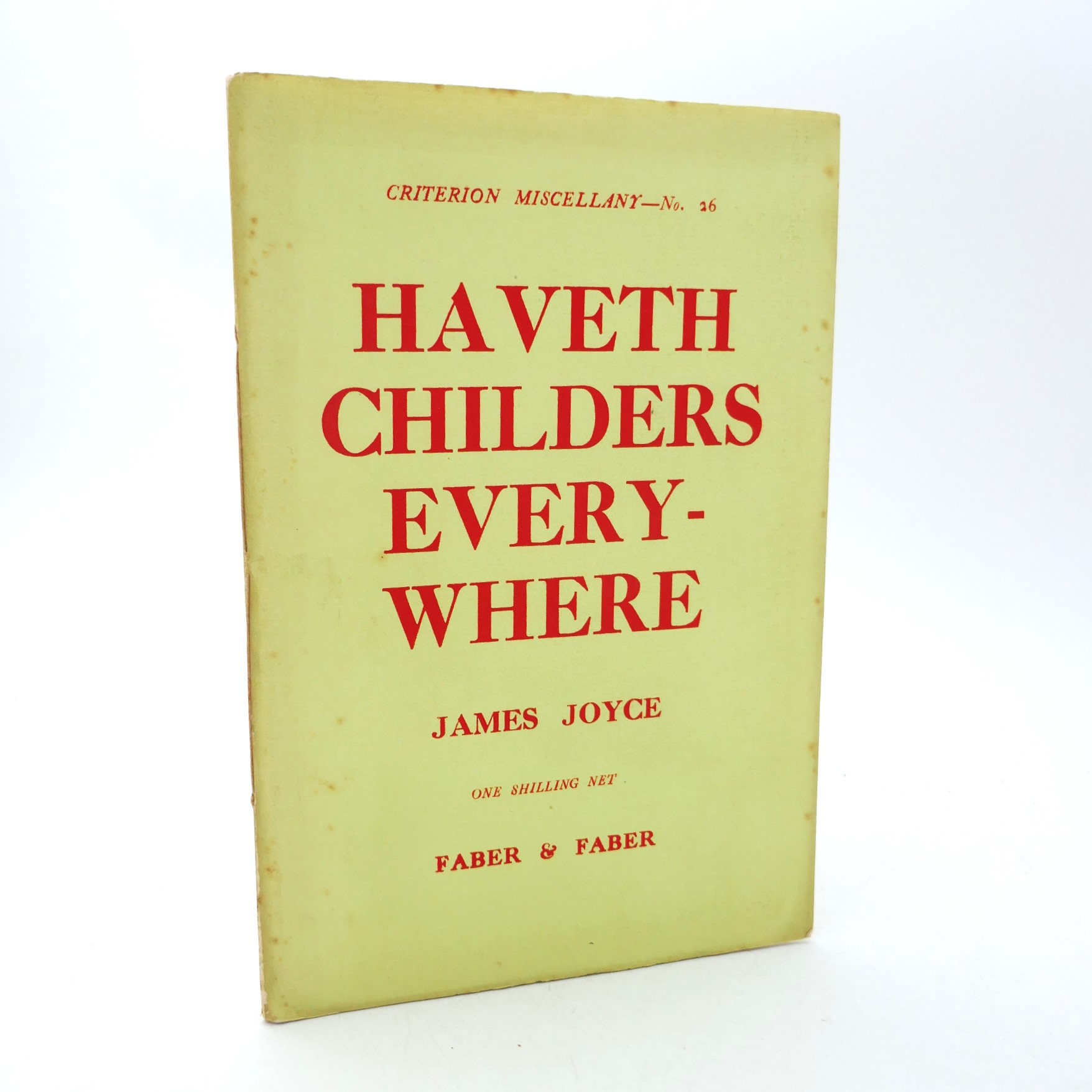 Haveth Childers Everywhere. First Edition Thus (1931)