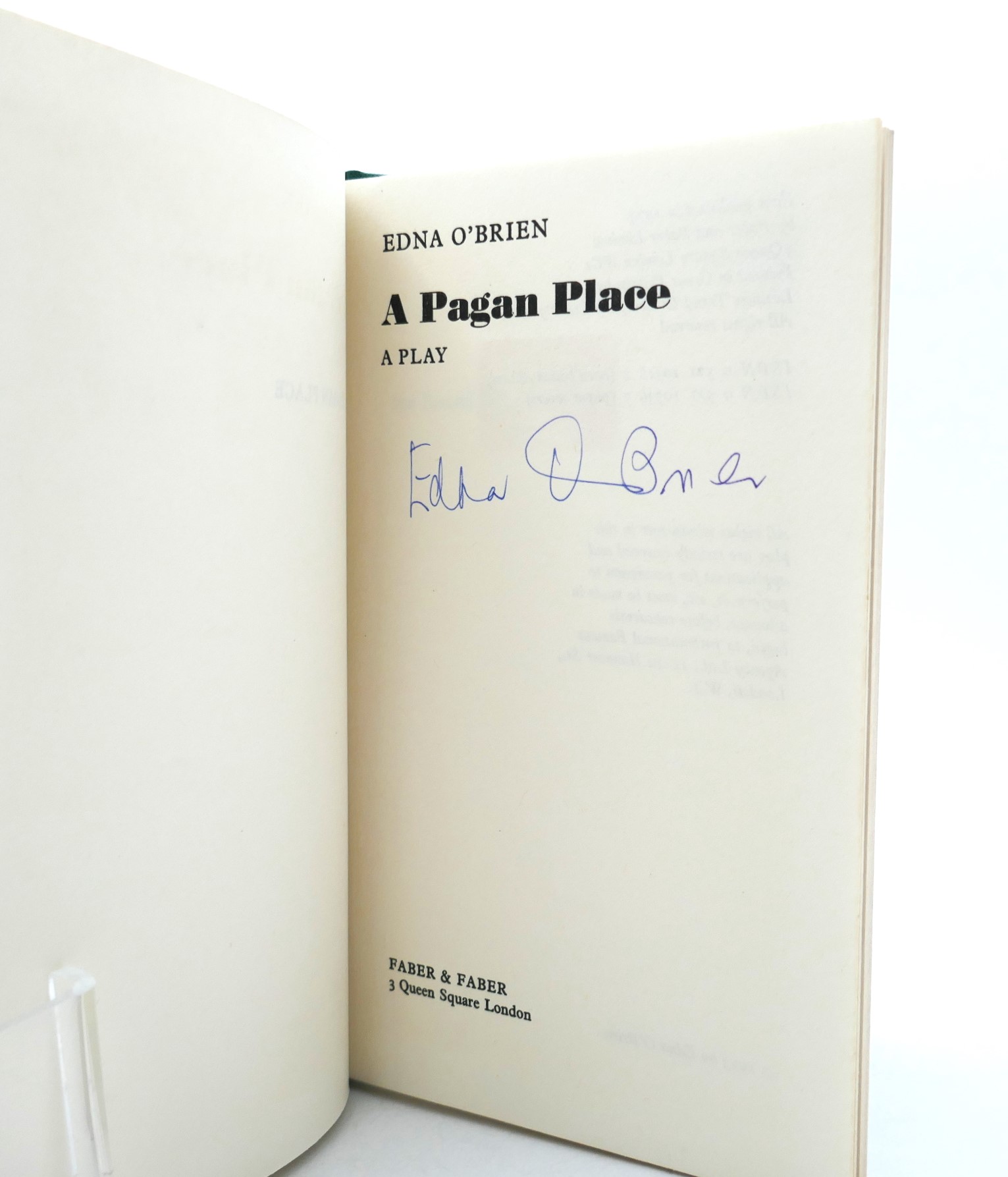 A Pagan Place. A Play. Author Signed (1973) - Image 2
