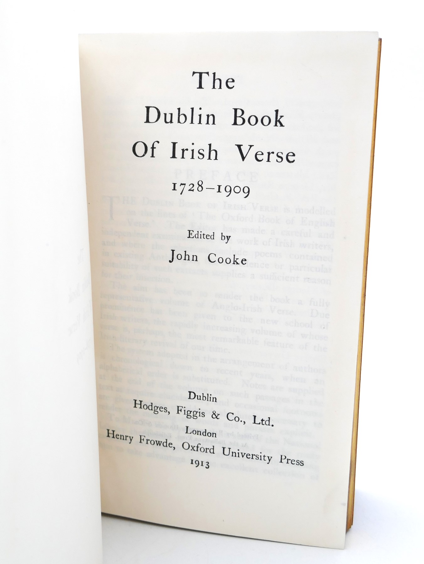 The Dublin Book of Irish Verse (1728-1909) - Image 4