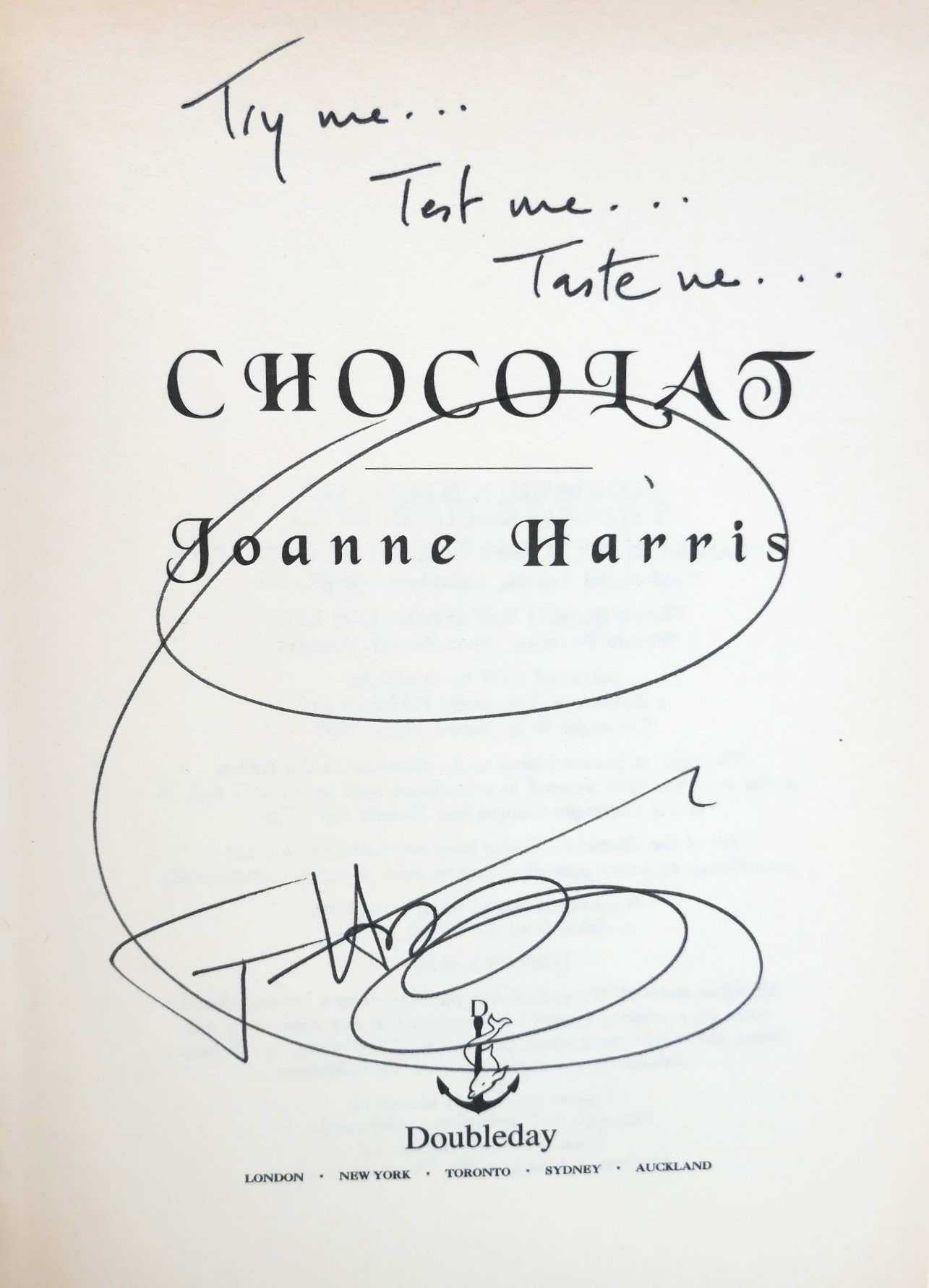 Chocolat. Signed by the Author (1999) - Image 2
