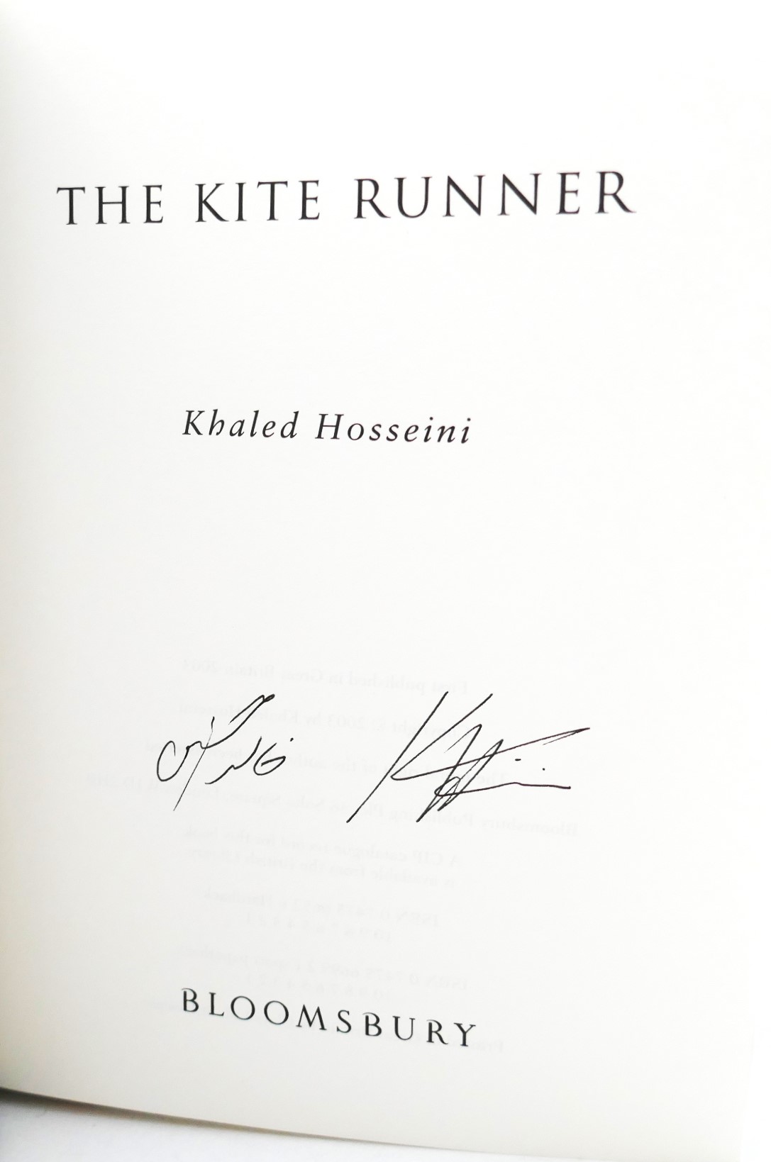 The Kite Runner. Signed by the Author (2003) - Image 3