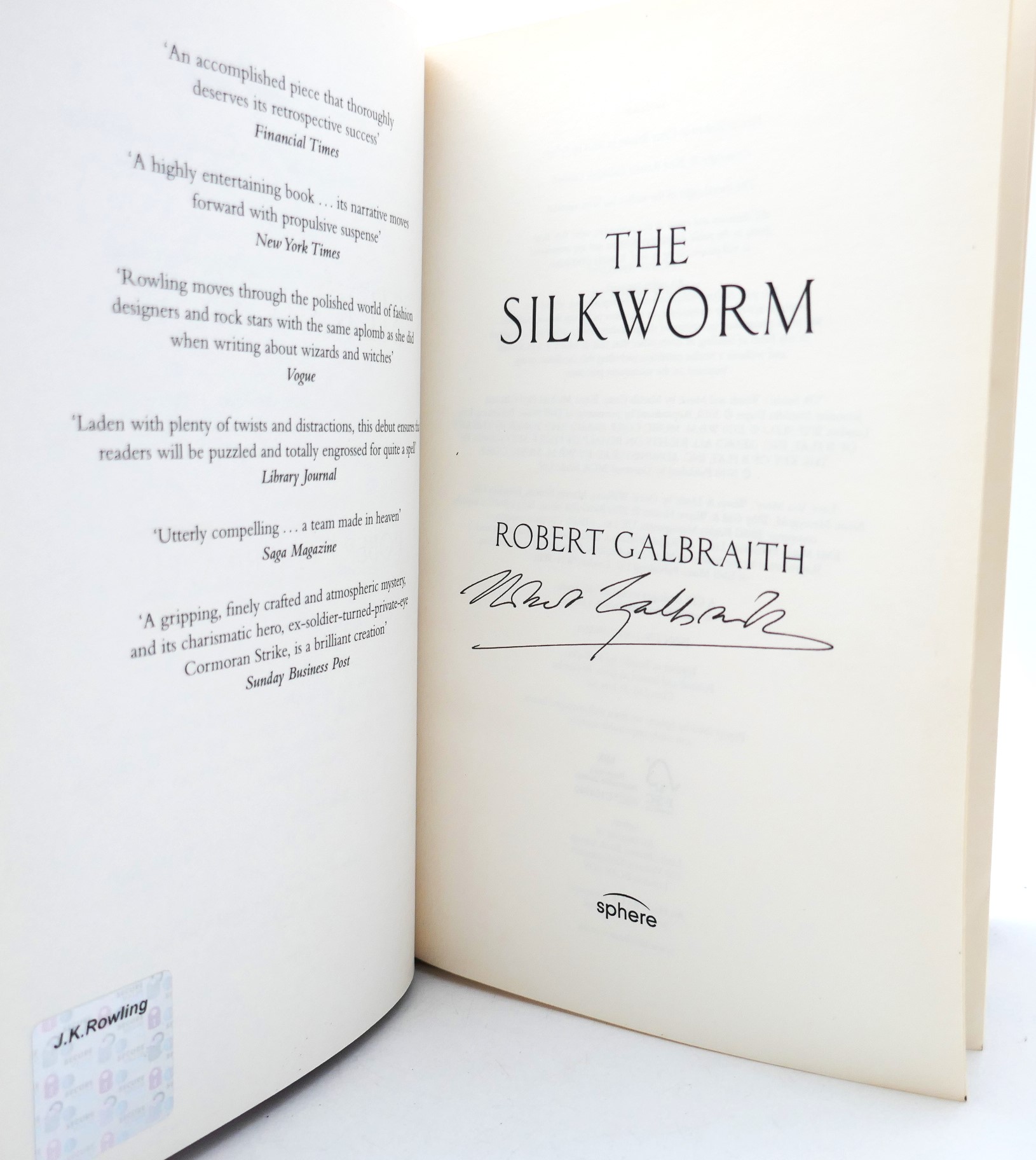 The Silkworm. Signed by the Author (2013) - Image 2