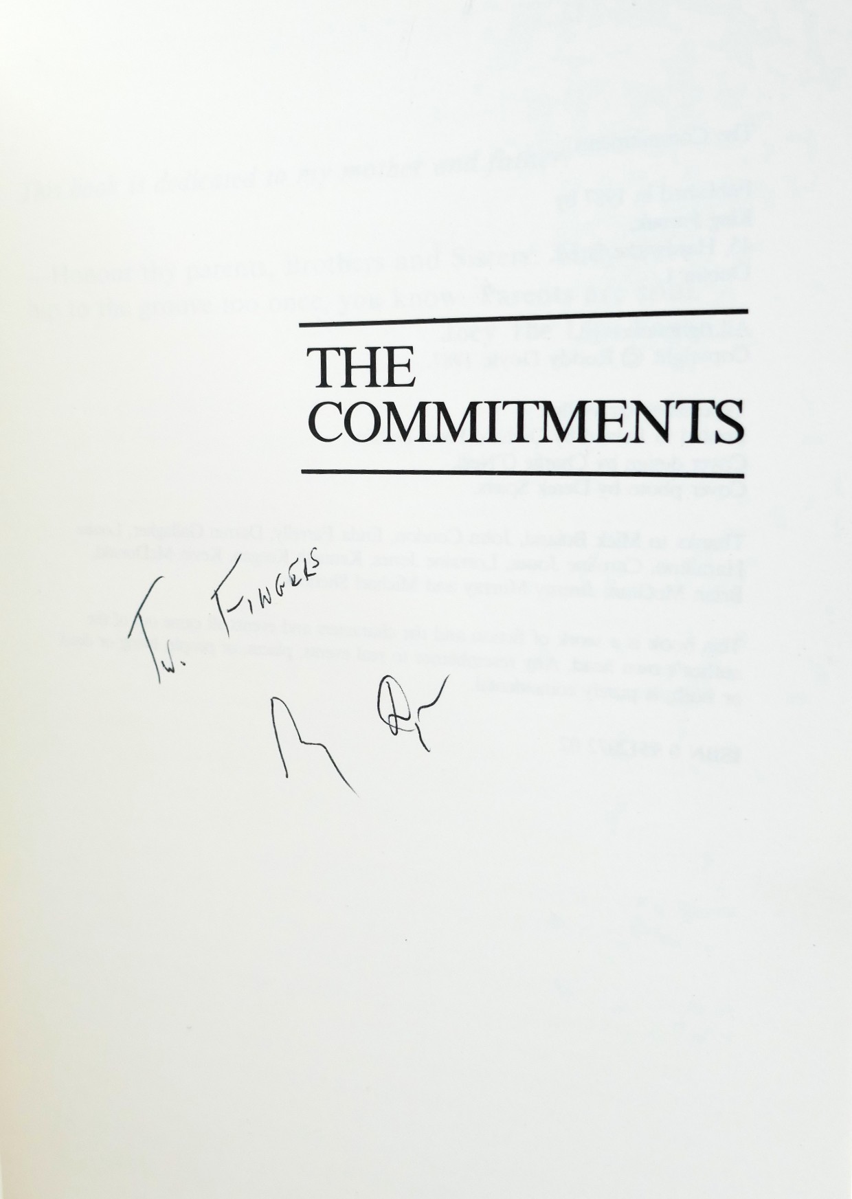The Commitments. First Edition. Author Signed (1987) - Image 4