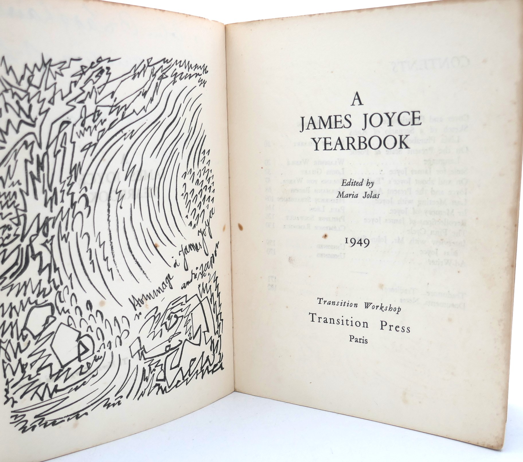 A James Joyce Yearbook. Inscribed Copy (1949) - Image 2