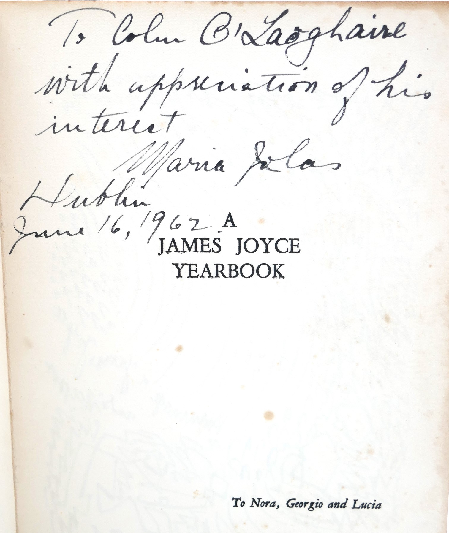 A James Joyce Yearbook. Inscribed Copy (1949) - Image 3