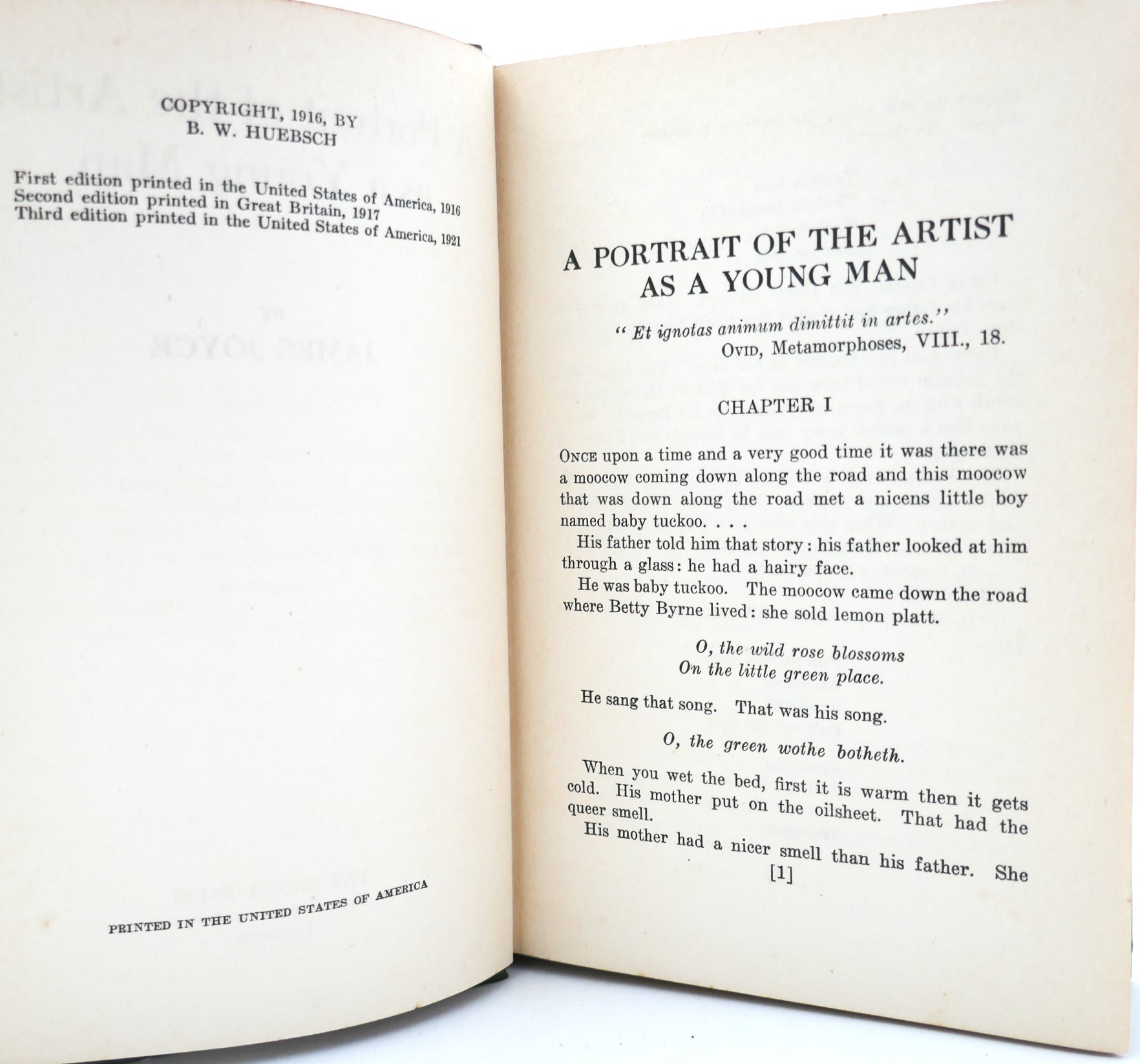 A Portrait of the Artist as a Young Man. Third English Edition (1922) - Image 4
