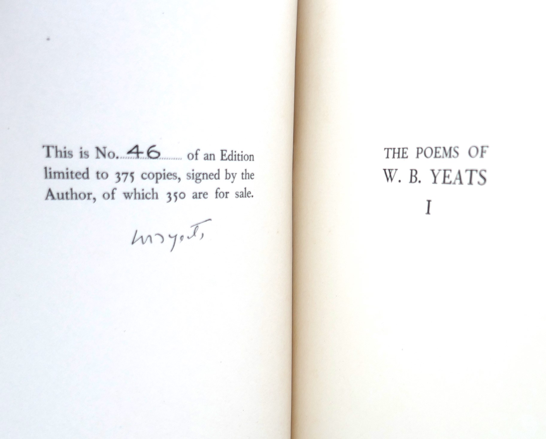 The Poems of W.B. Yeats. The Definitive Edition (1949) - Image 3