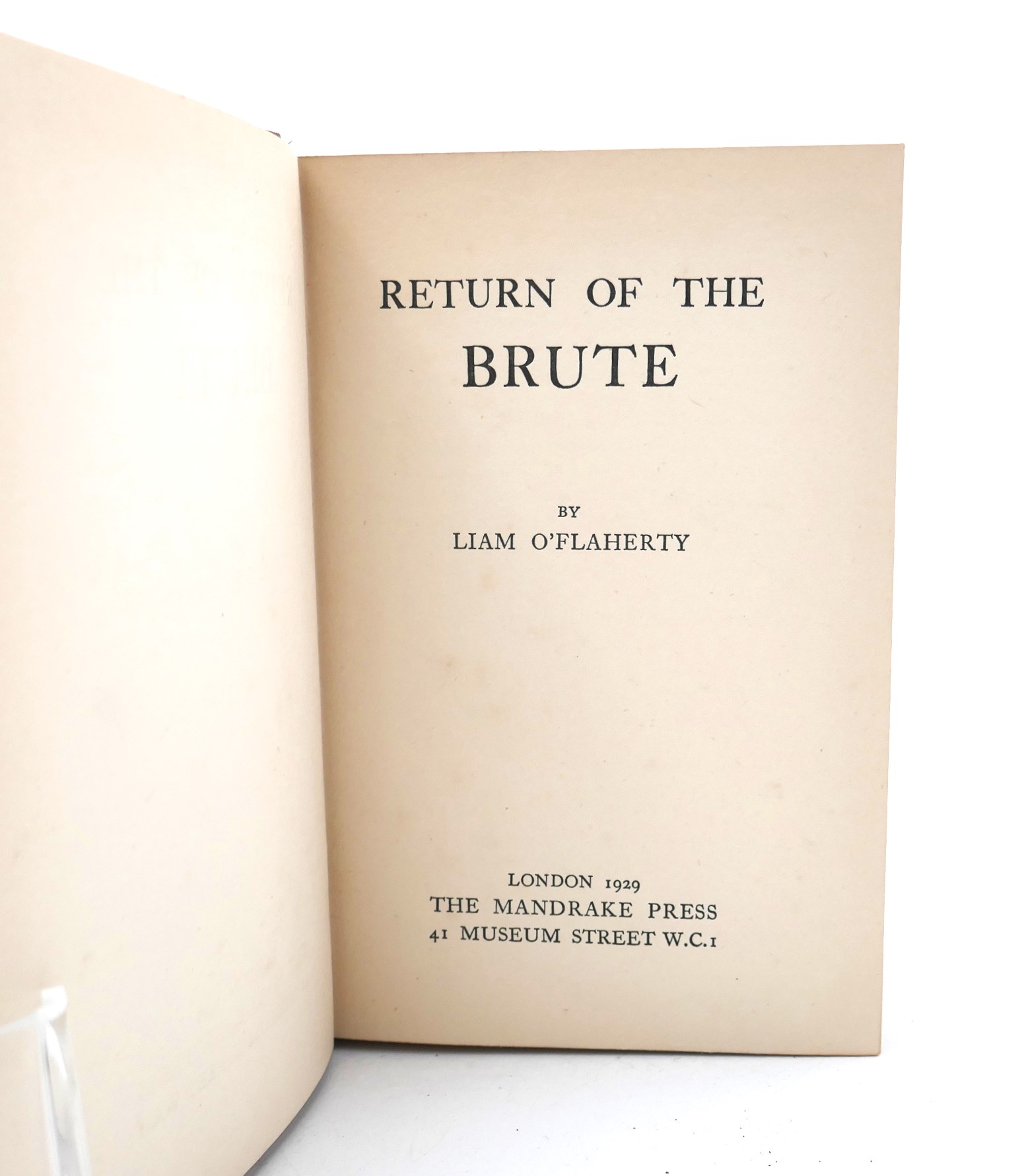 Return of the Brute. Inscribed by the Author (1929) - Image 5